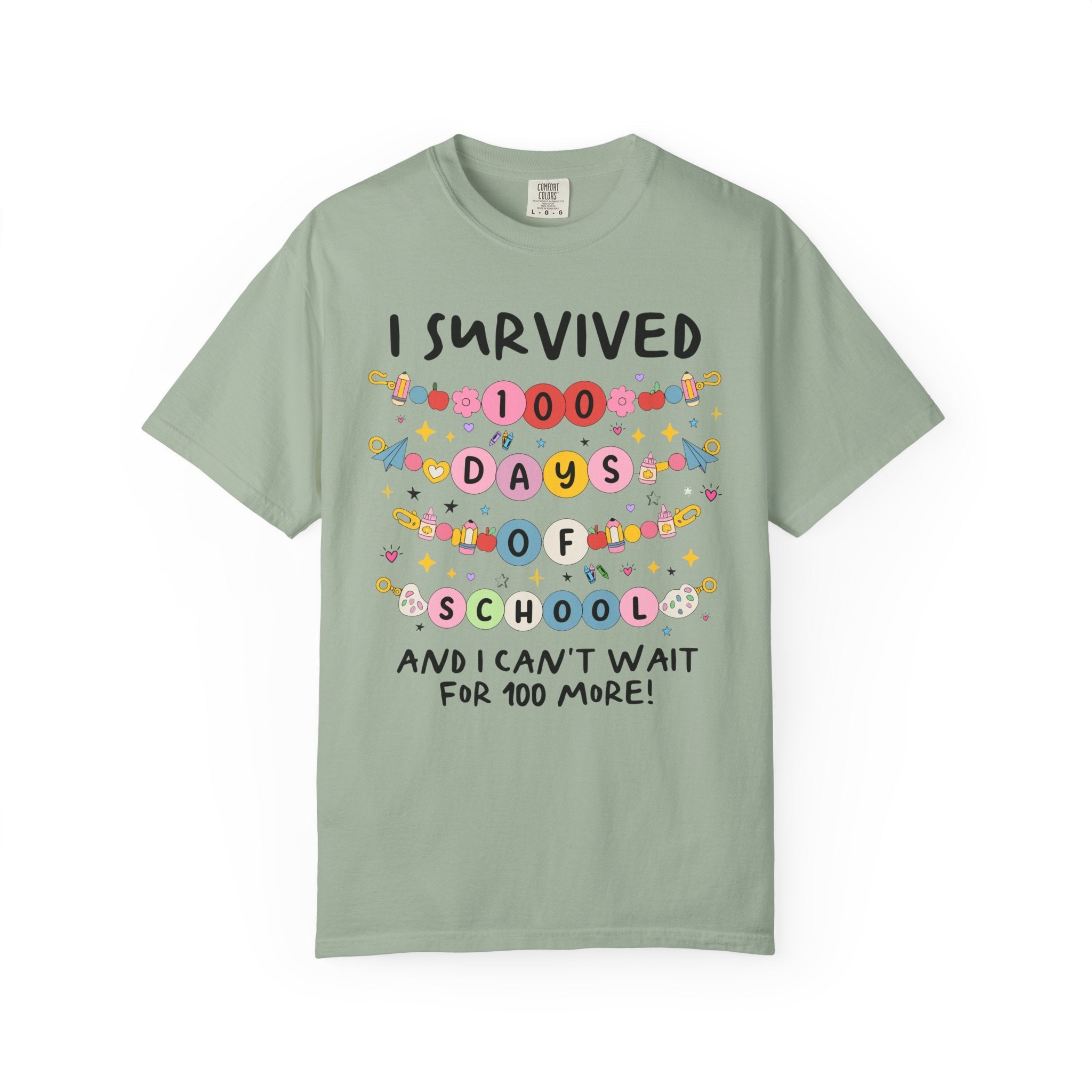 100 Days of School Matching Teacher Tee Shirts with Funny Sarcastic Sayings: Cute Elementary School Teacher Group T-Shirt with Stars - Opal and June