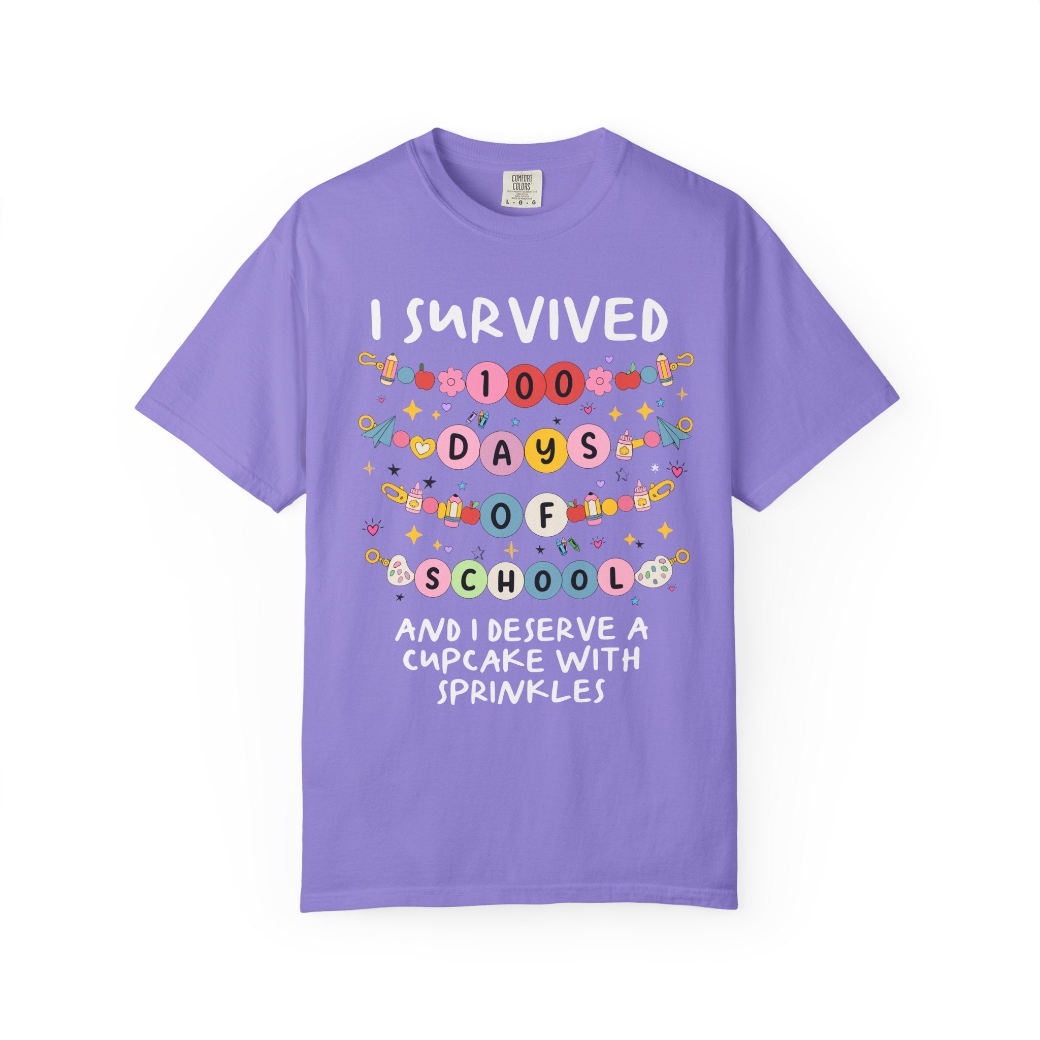 100 Days of School Matching Teacher Tee Shirts with Funny Sarcastic Sayings: Cute Elementary School Teacher Group T-Shirt with Stars - Opal and June