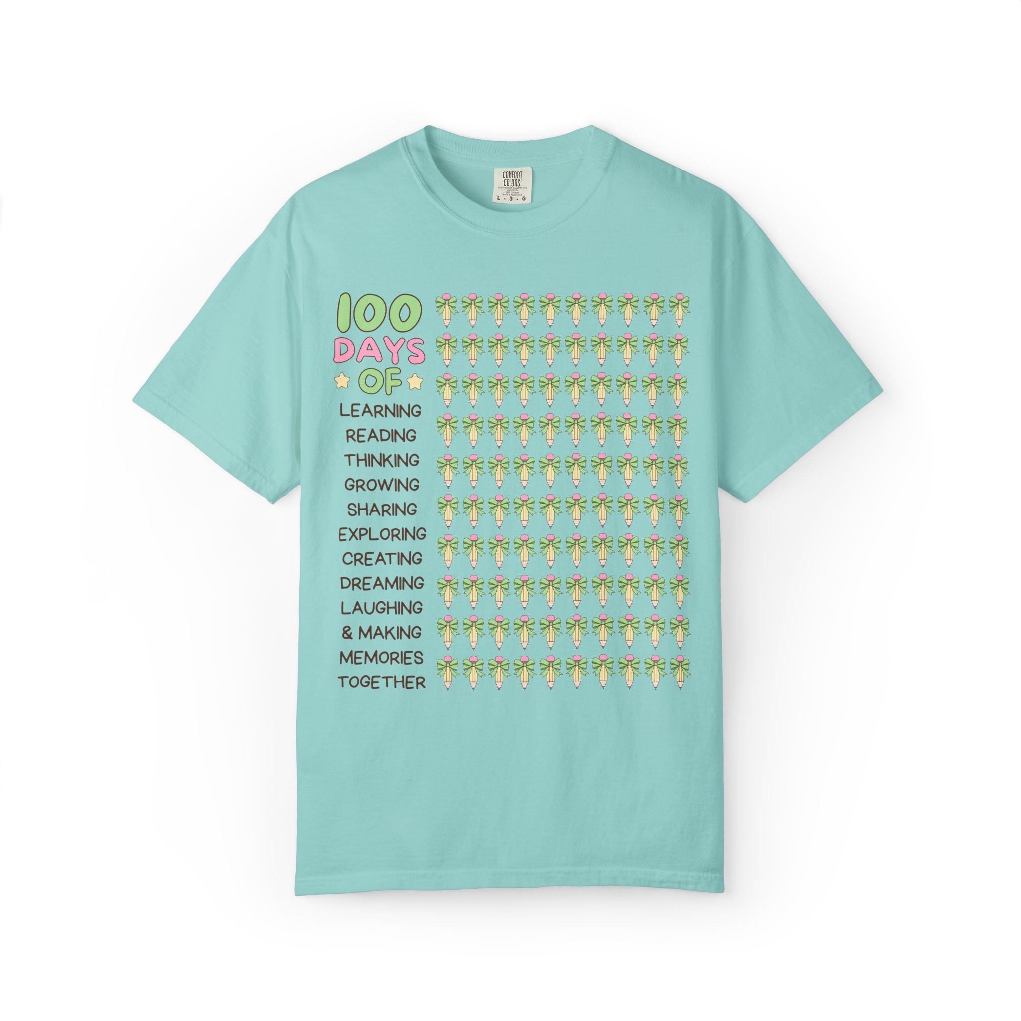 100 Days of School T-Shirt with Pencils and Bows - Opal and June