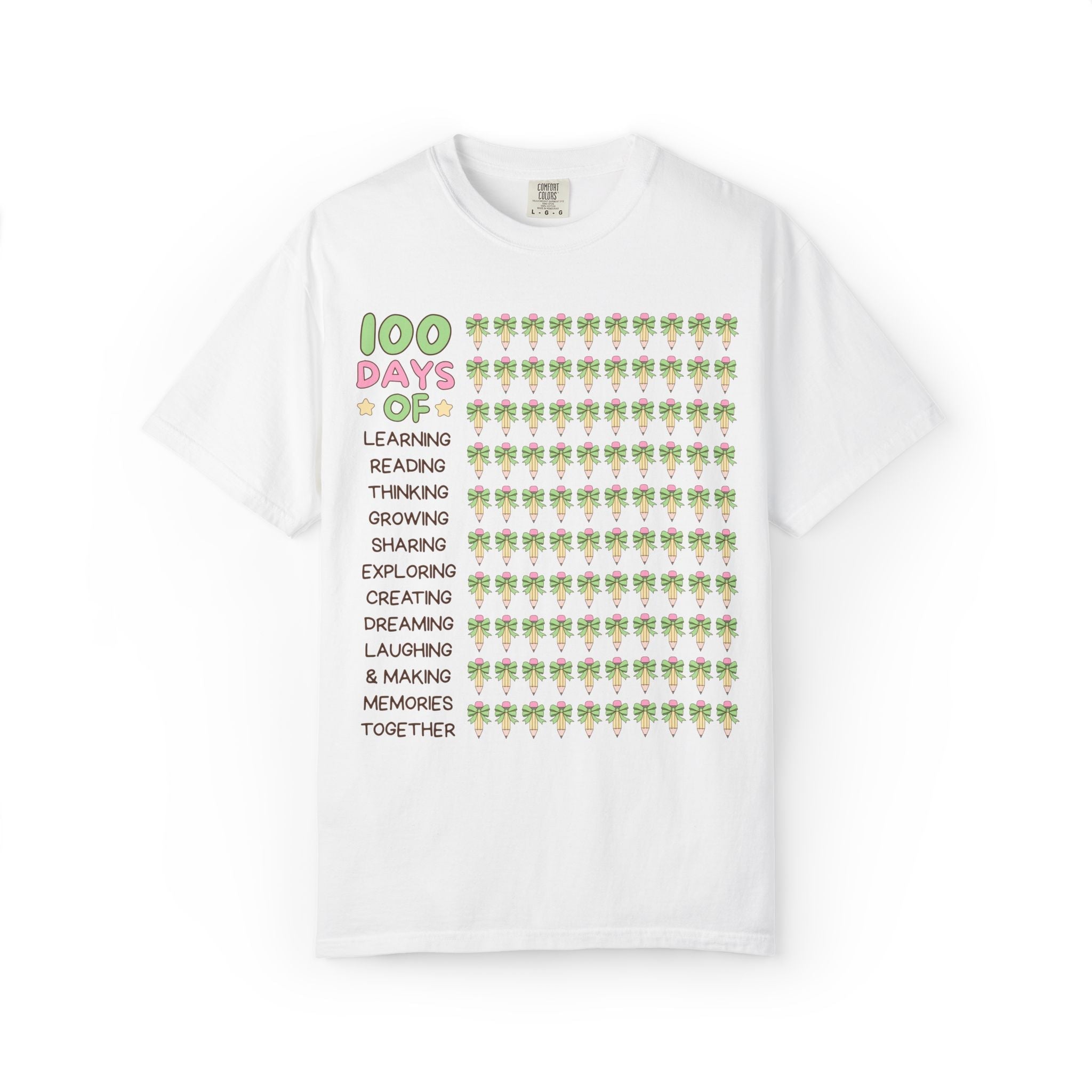 100 Days of School T-Shirt with Pencils and Bows - Opal and June