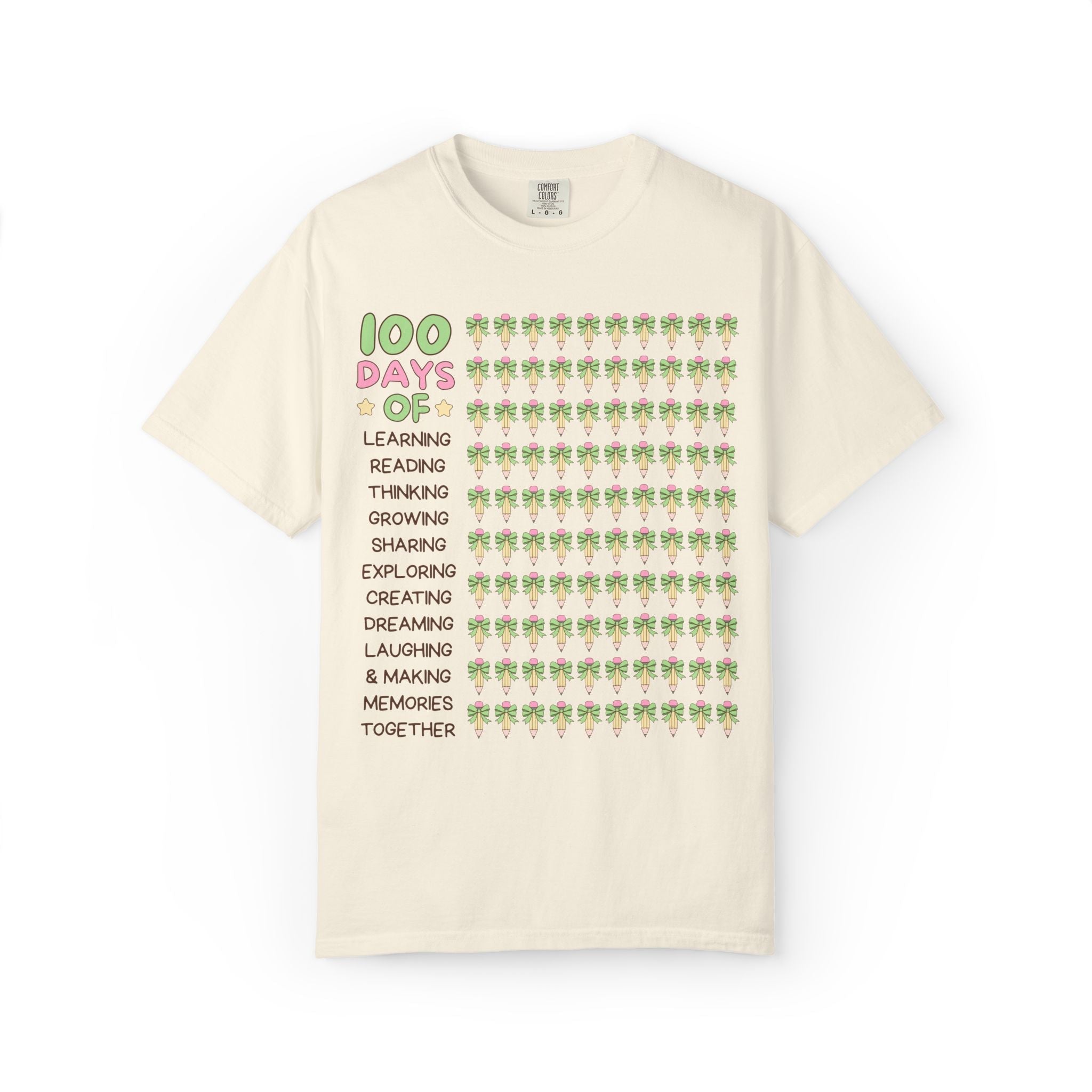 100 Days of School T-Shirt with Pencils and Bows - Opal and June