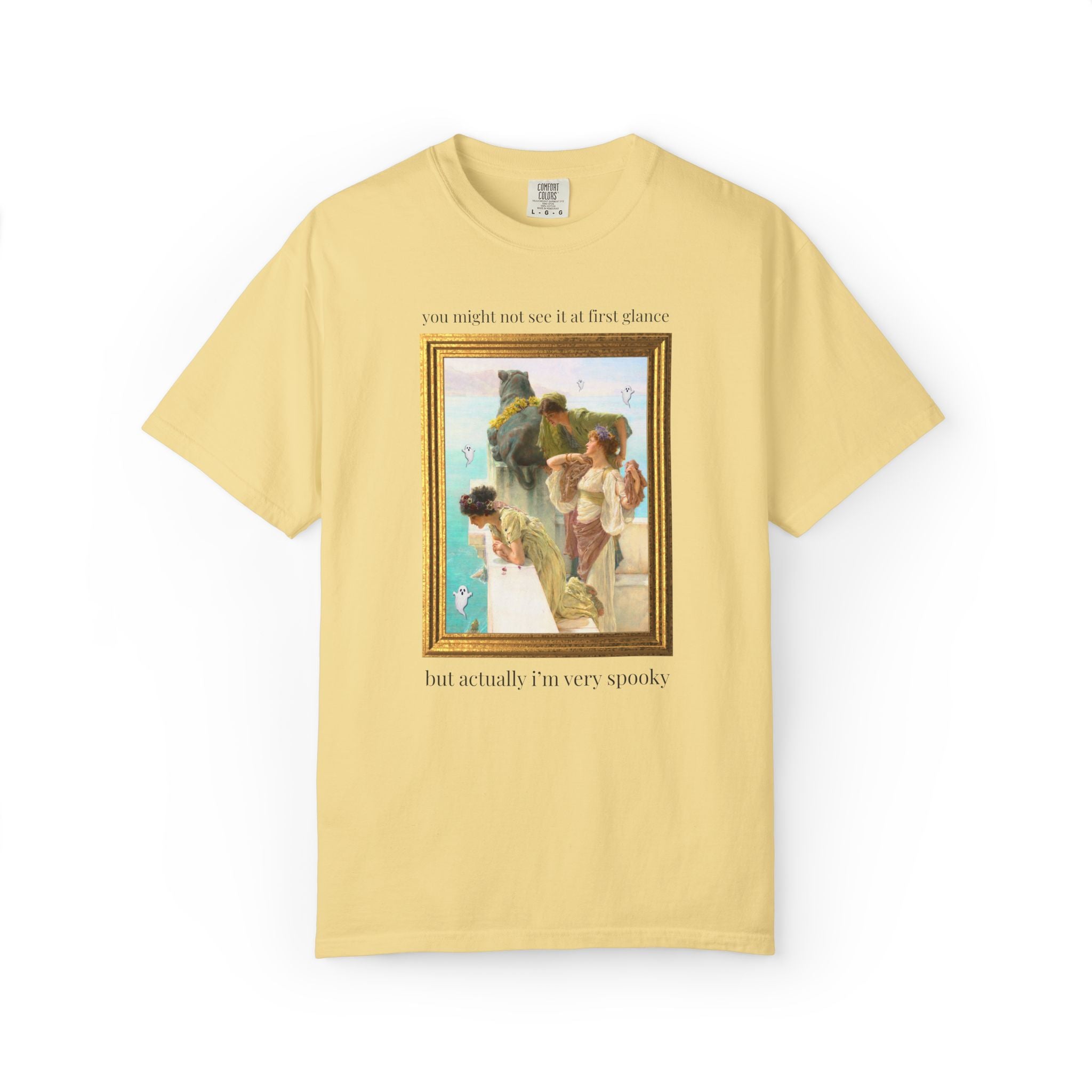 Spooky Halloween Art History Tee Shirt: Famous Painting by Lawrence Alma-Tadema, 19th Century Art History, Funny Spooky Season Ghost Tee