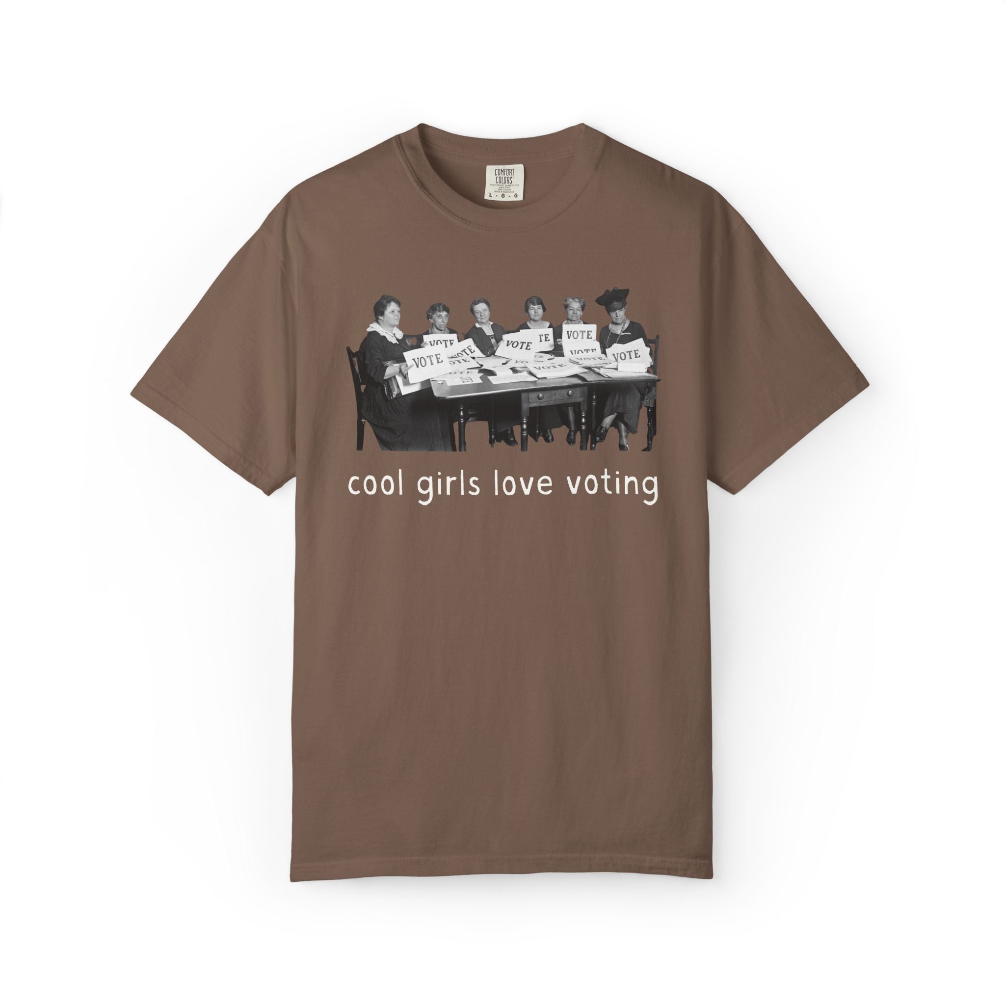 Cool Girls Love Voting History Lover Tee Shirt: Women's History Month, American Suffragette Movement, 19th Century and Early 1900s History