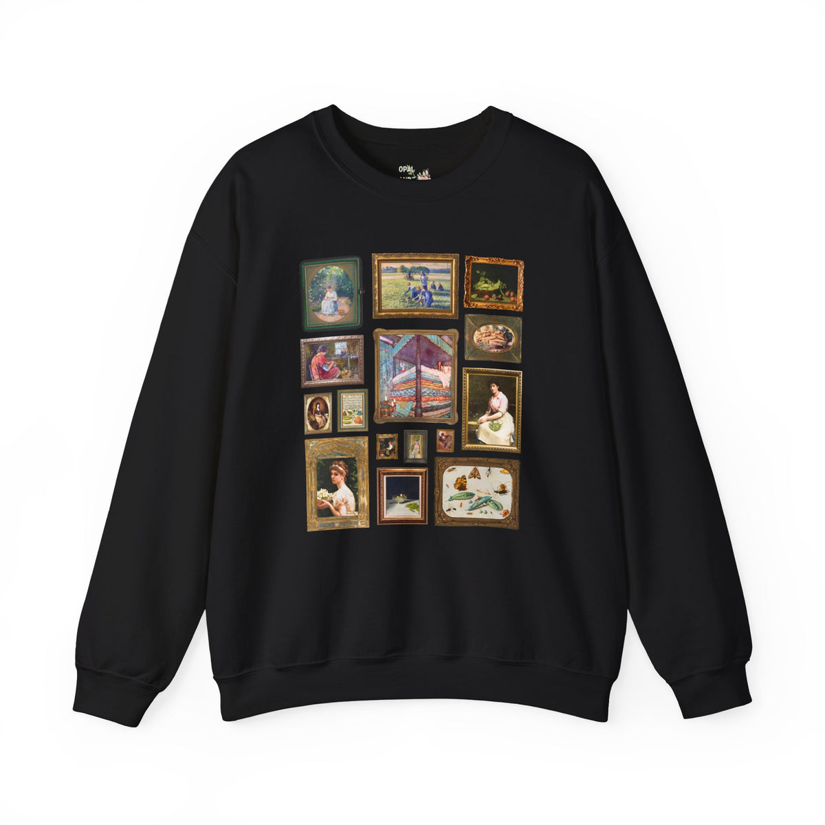 Pea Art History Sweatshirt: Famous Painting of Peas, Woman Shelling Peas, Still Life Painting of Peas and Flowers, Camille Pissarro Art