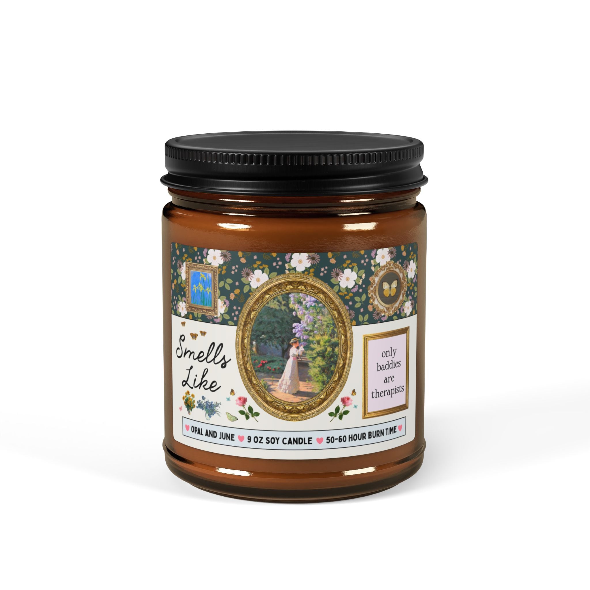 Smells Like Only Baddies are Therapists: 9 Oz Soy Candle for Therapist, Cute New Therapy Job Gift for Social Worker or Talk Therapist