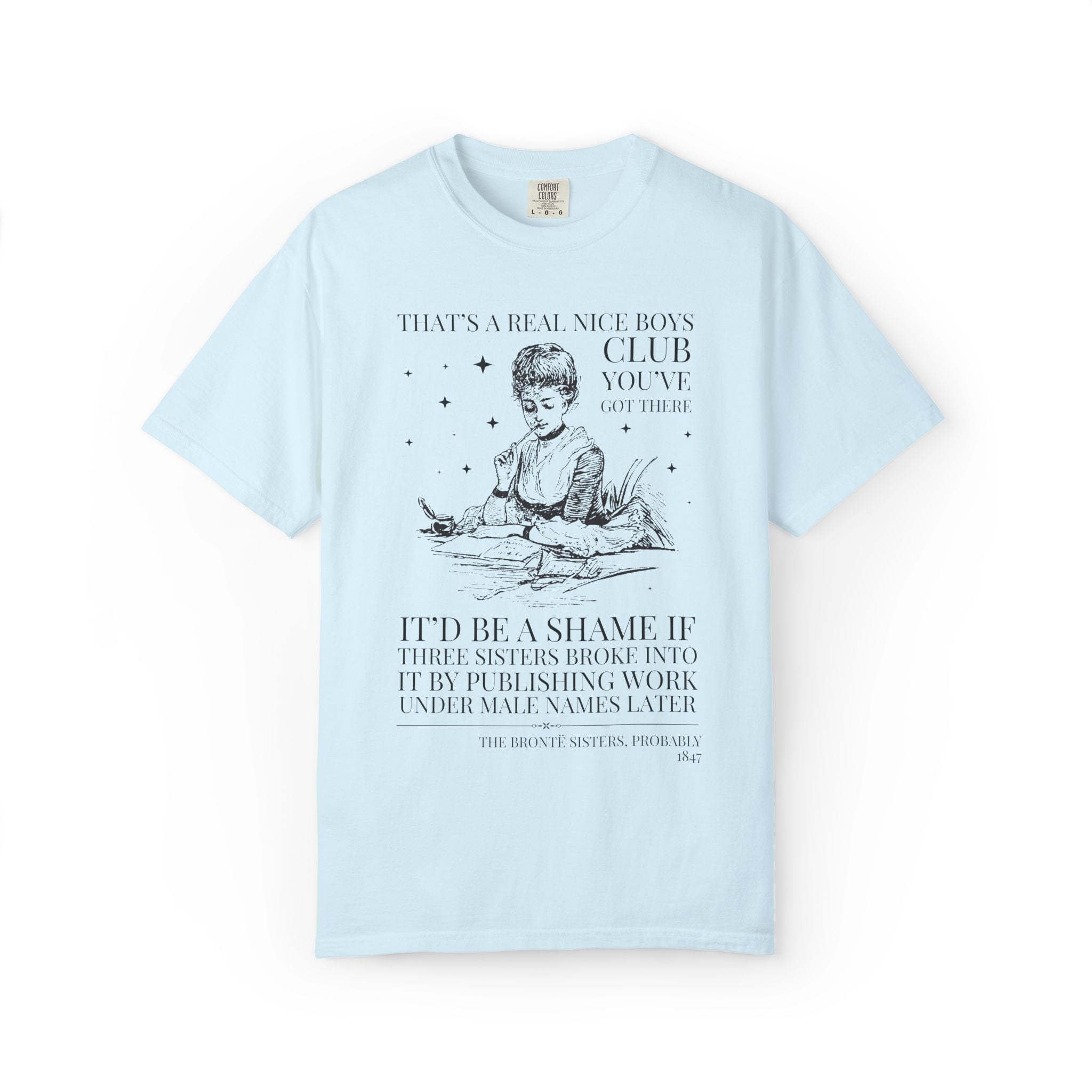 Bookish The Bronte Sisters Classic Literature Bookworm T-Shirt, Jane Eyre, Wuthering Heights, Emily Bronte, Charlotte Bronte, Anne Bronte