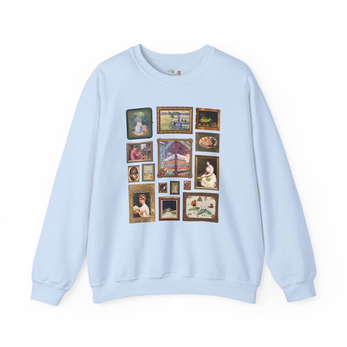 Pea Art History Sweatshirt: Famous Painting of Peas, Woman Shelling Peas, Still Life Painting of Peas and Flowers, Camille Pissarro Art