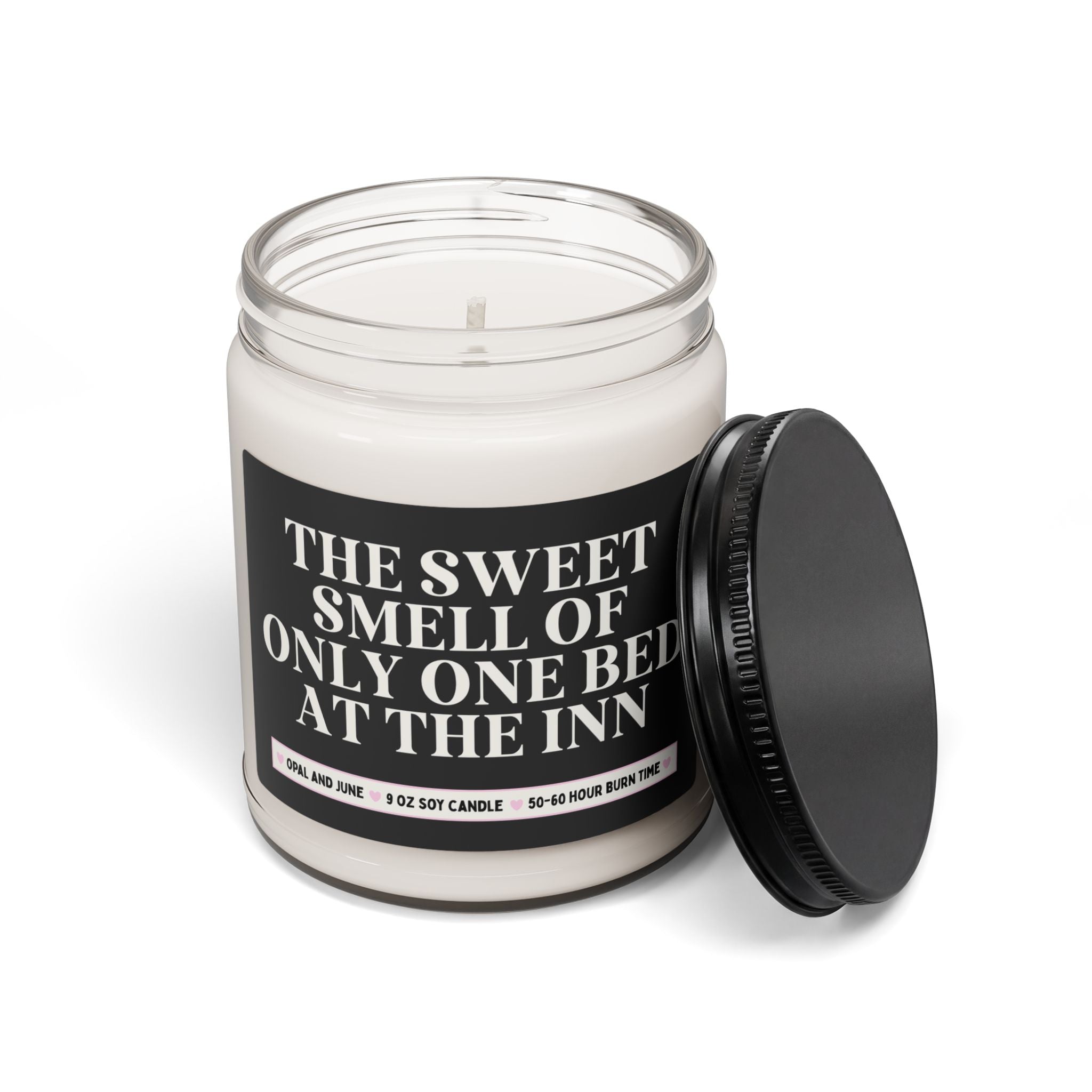 Only One Bed Romance Book Lover Gift: The Sweet Smell of Only One Bed, Funny Bookish New Adult Fantasy Romance Tropes Bookworm 9 Oz Candle