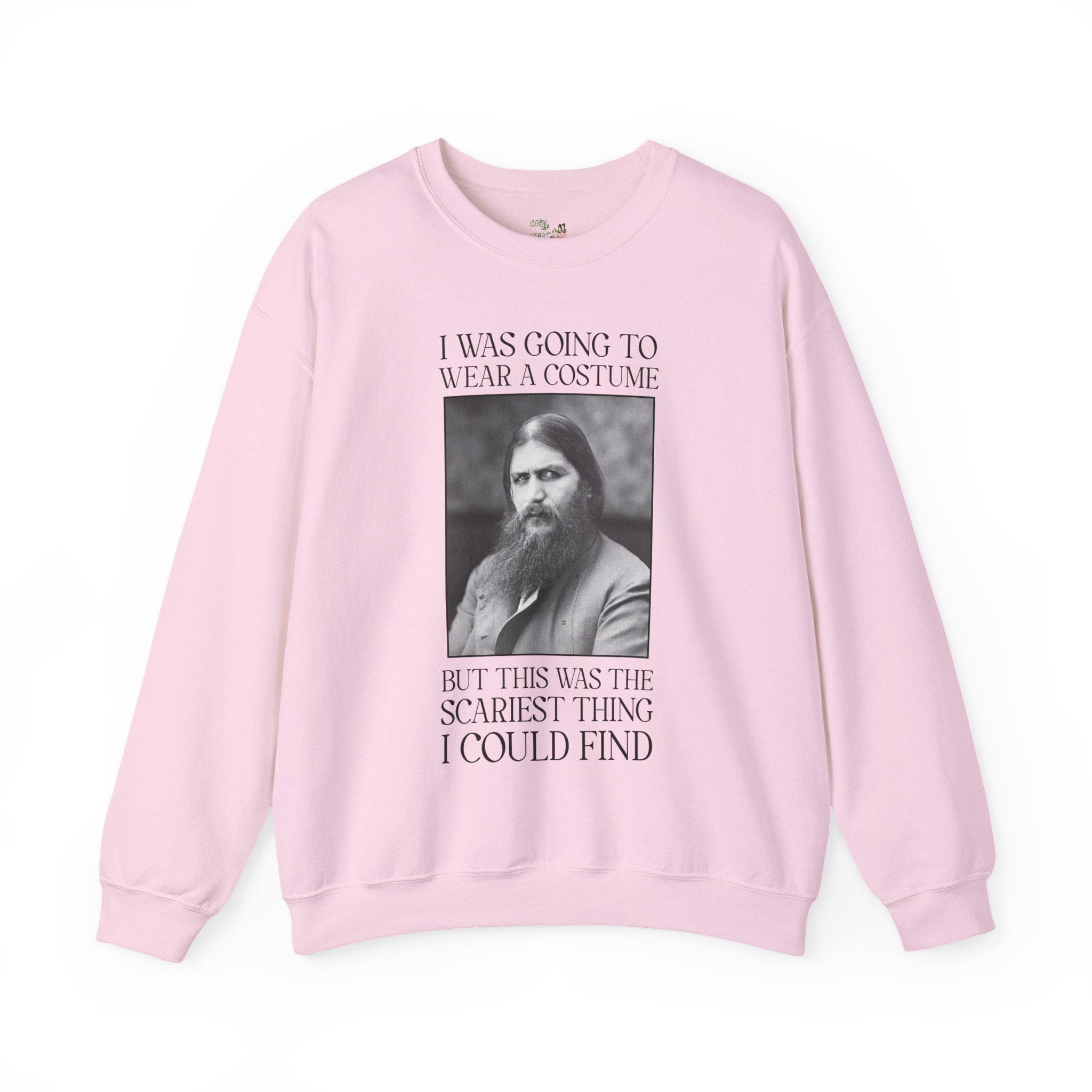 Halloween History Buff Sweatshirt with Rasputin: Russian World War I Era History, Early 1900s History Lover, Scariest Thing I Could Find