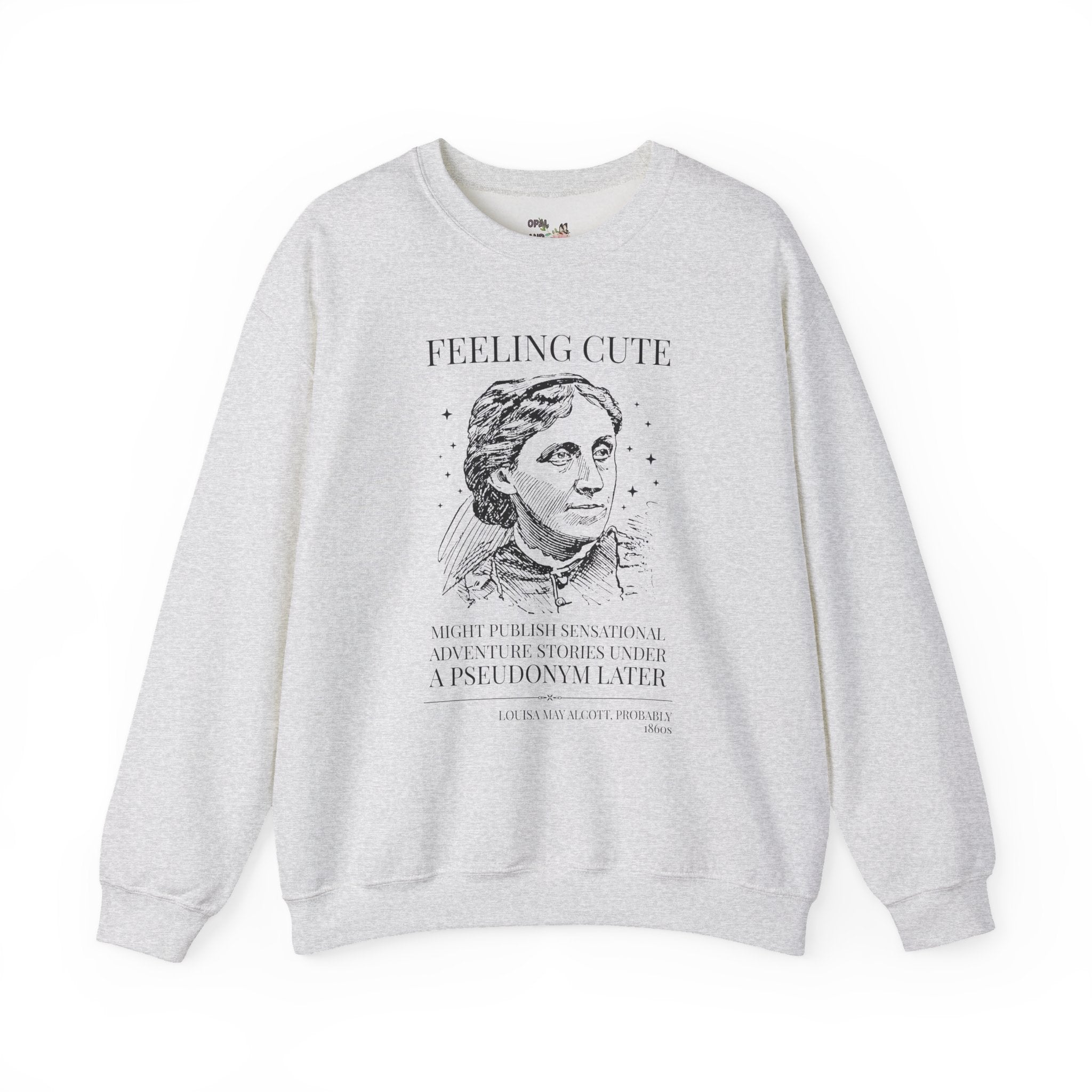 Louisa May Alcott Book Lover Sweatshirt, Bookish American History Buff Crewneck for Fantasy Adventure Reader, Classic Literature Librarian Shirt