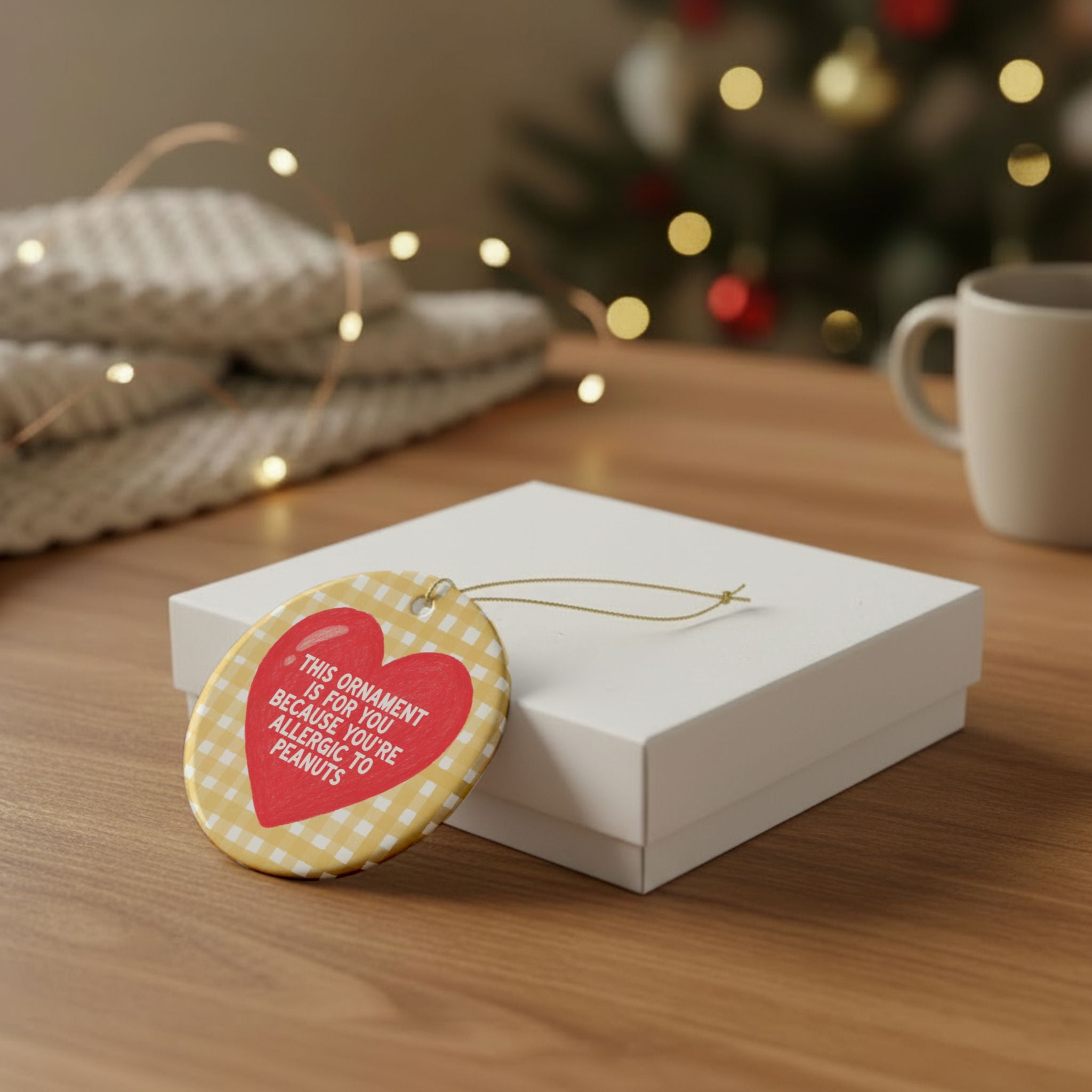 Peanut Allergy Gift for Friend or Family Member Allergic to Peanuts: This Ornament is For You Because You're Allergic to Peanuts, Allergy Awareness