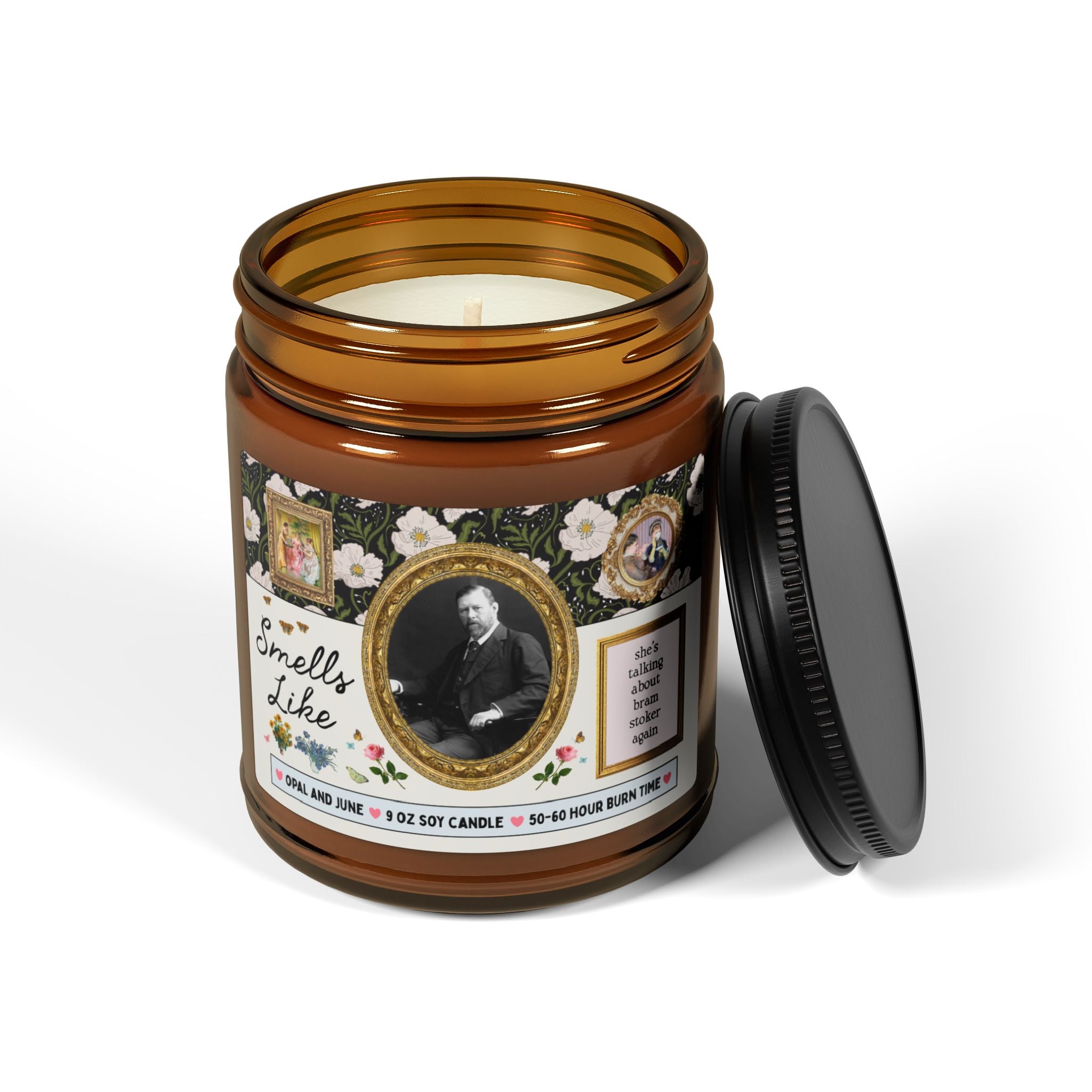 Smells Like She's Talking About Bram Stoker Again: 9 oz Soy Candle for Classic Literature Reader, Dracula by Bram Stoker Spooky Book Lover Gift Idea