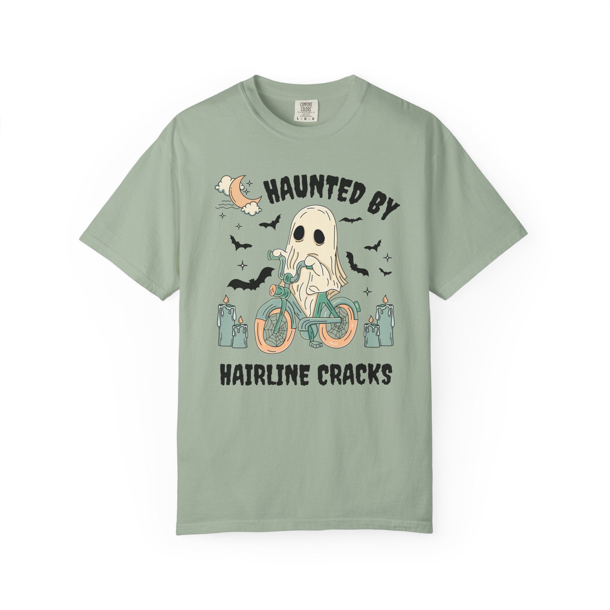 Cozy Pottery Shirt for Ceramic Artist: Haunted By Hairline Cracks | Funny Ghost Gift for Ceramic Art Teacher or Potter, Funny Pottery Gift