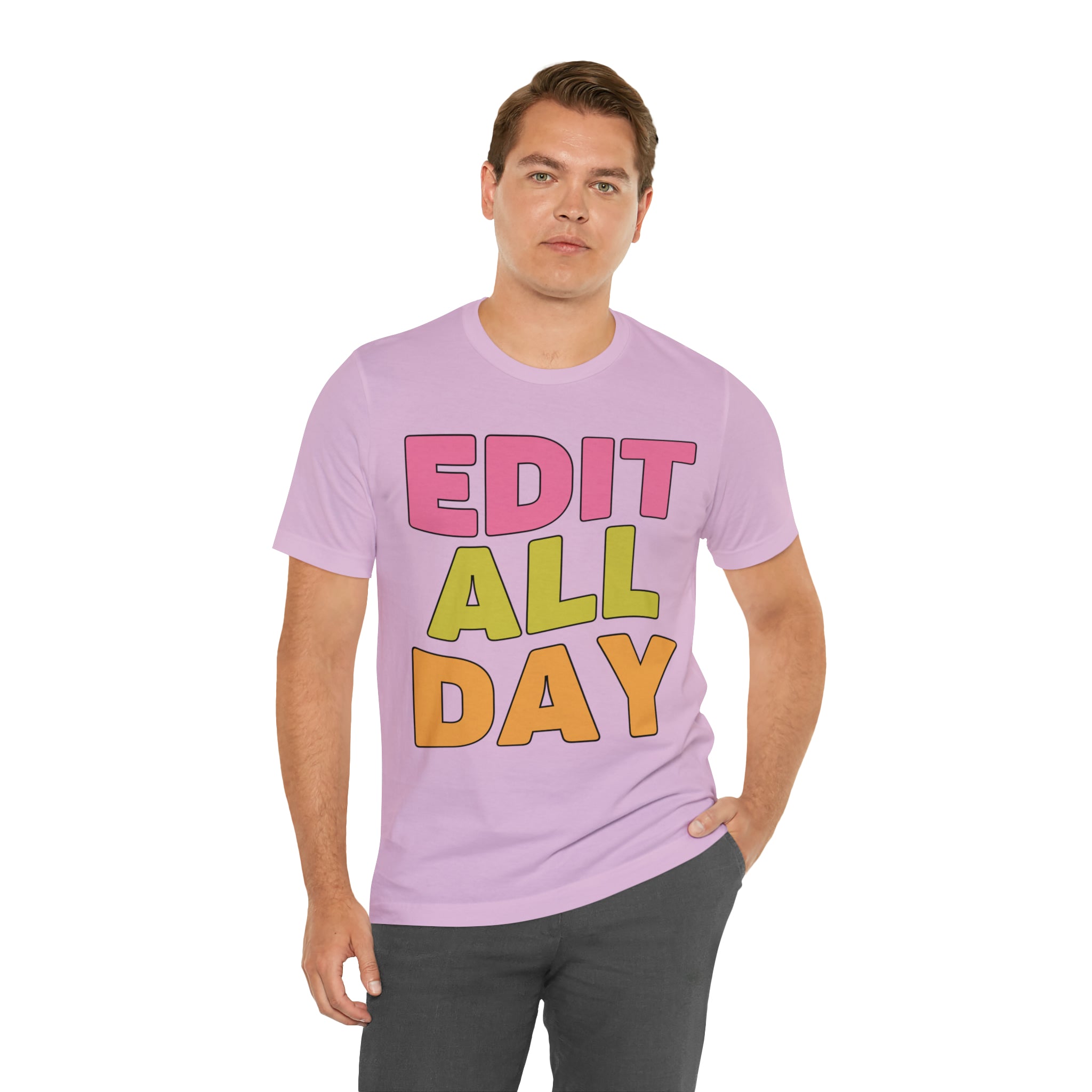 Editing Day Tee Shirt: Edit All Day - Opal and June