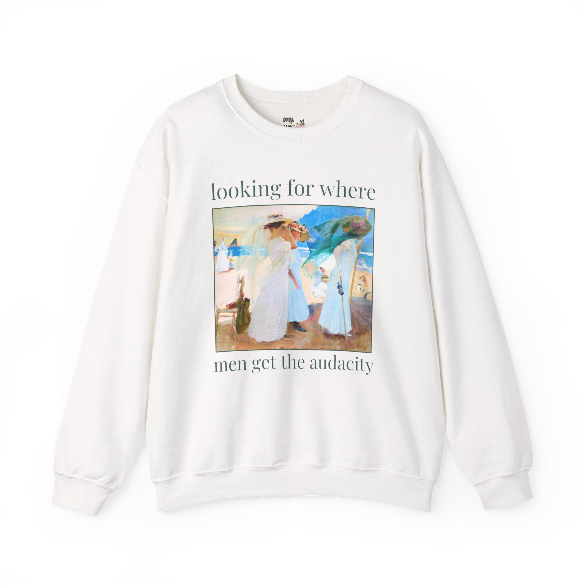 Looking for Where Men Get the Audacity Feminist Art History Lover Sweatshirt: 19th Century Impressionist Art Lover Gift, Women's Rights Gift