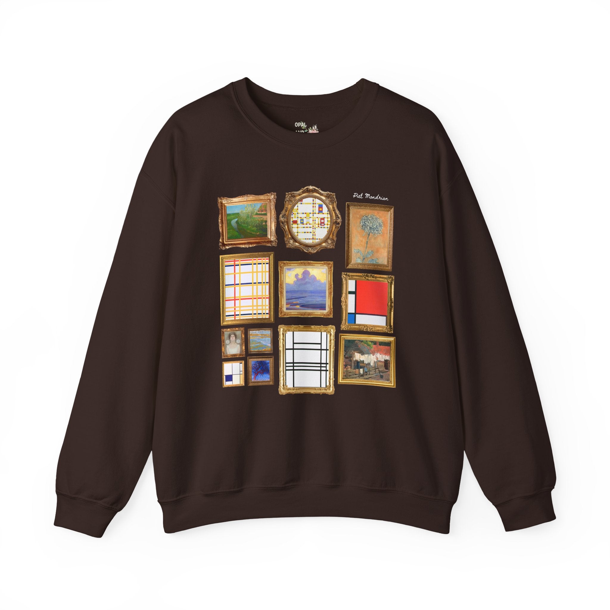 Piet Mondrian Famous Painting Sweatshirt: Netherlands Art History Teacher Crewneck, Early 1900s Abstract Art Lover Shirt, Cubism Geometric Art History