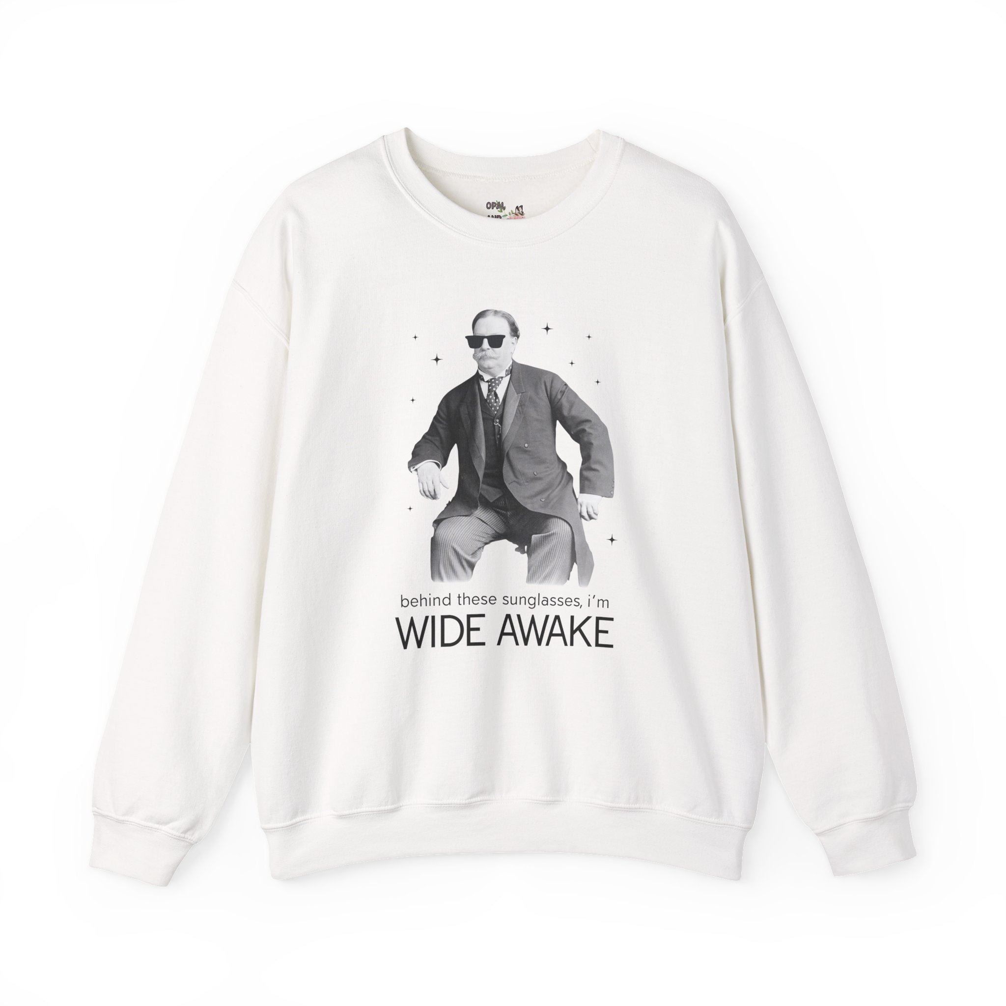 William Howard Taft American History Buff Sweatshirt for Historian Who Loves Napping, Silly Early 1900s US President Crewneck with Stars