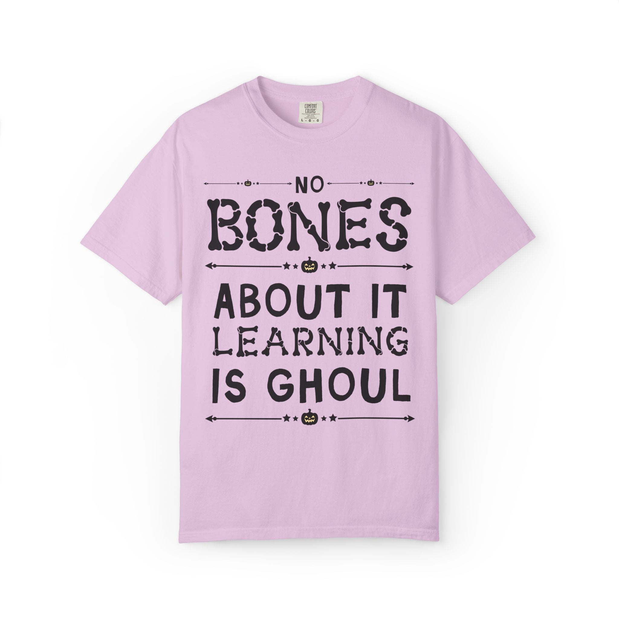 Halloween Teacher Team Tee Shirt: No Bones About It Learning is Ghoul, Cute and Silly Elementary School Teacher Team T-Shirt for Fall