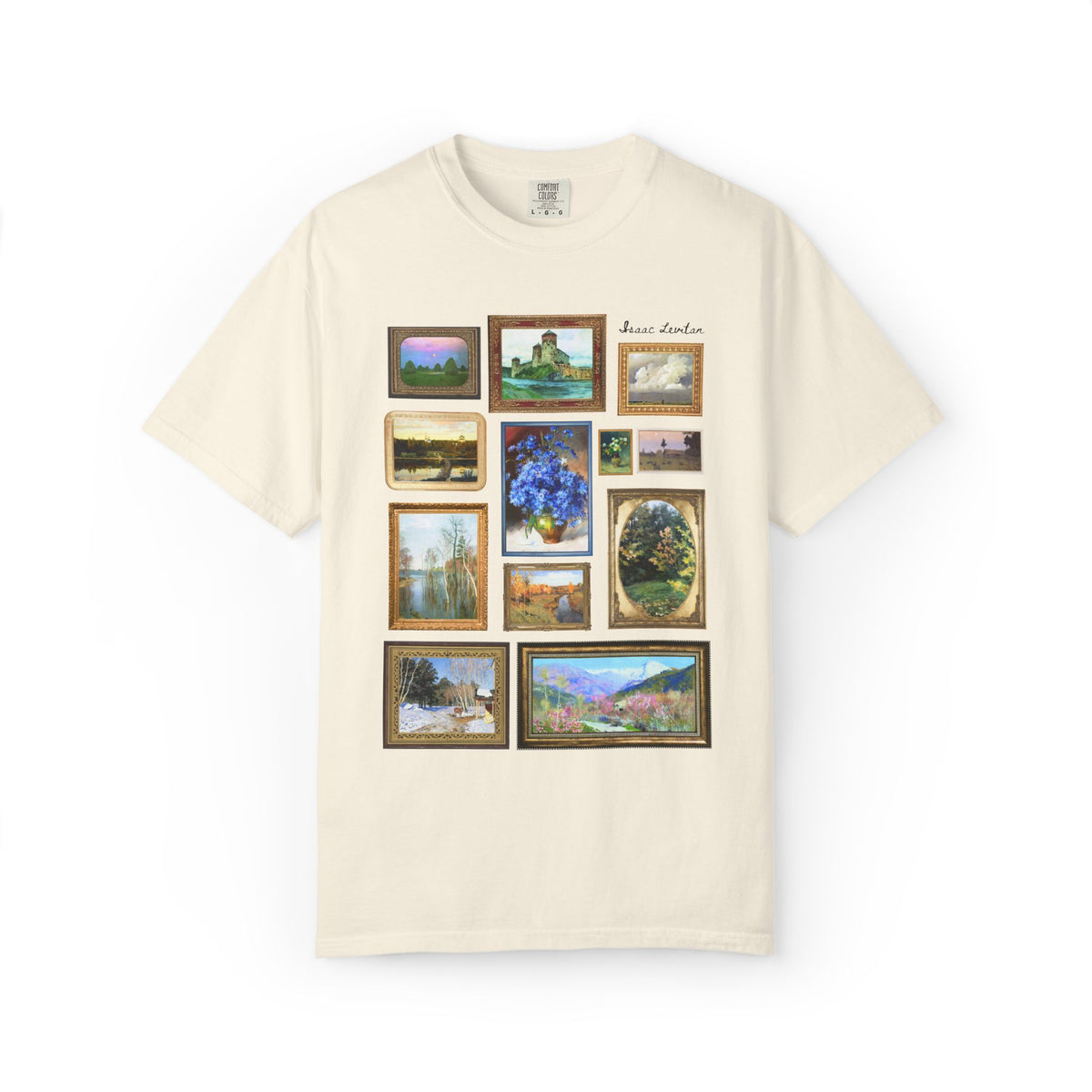 Isaac Levitan Art History Buff Tee Shirt with Famous Paintings, Colorful Realism Impressionism 19th Century Art Movement History