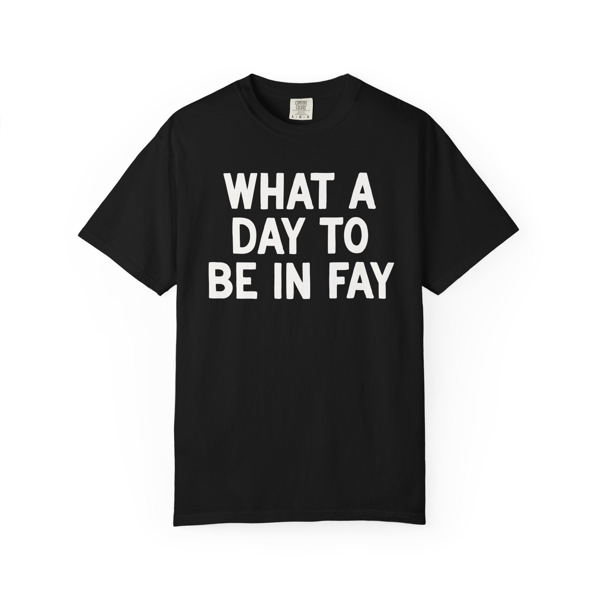 What a Day to Be in Fay Tee Shirt: Cute Fayetteville Arkansas Monochromatic T-Shirt for Friend Living in Northwest Arkansas