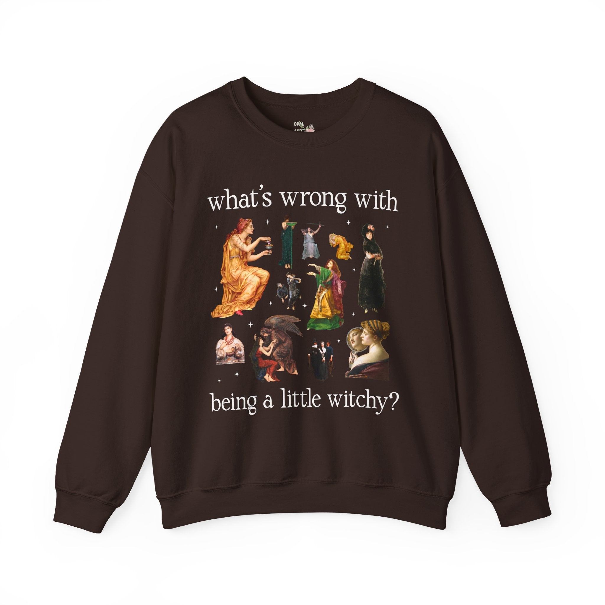 Witch Art History Lover Sweatshirt, Famous Paintings, Pre-Raphaelite and 19th Century Art Historian Crewneck for Halloween or Spooky Season
