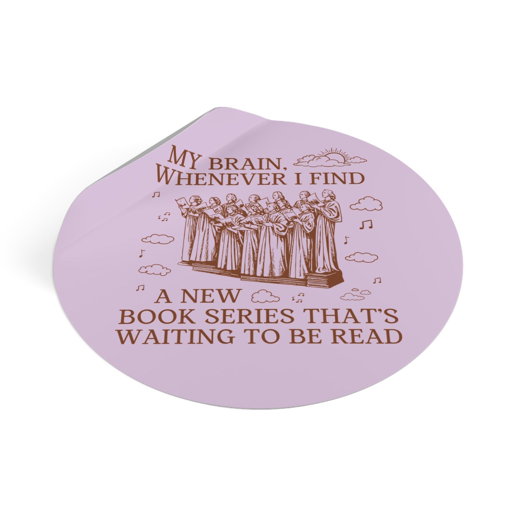 Funny Saying Book Lover Sticker for Romance Reader Who Loves Long Book Series, Cute TBR STSicker with Adorable Y2K Aesthetic for Bookworm