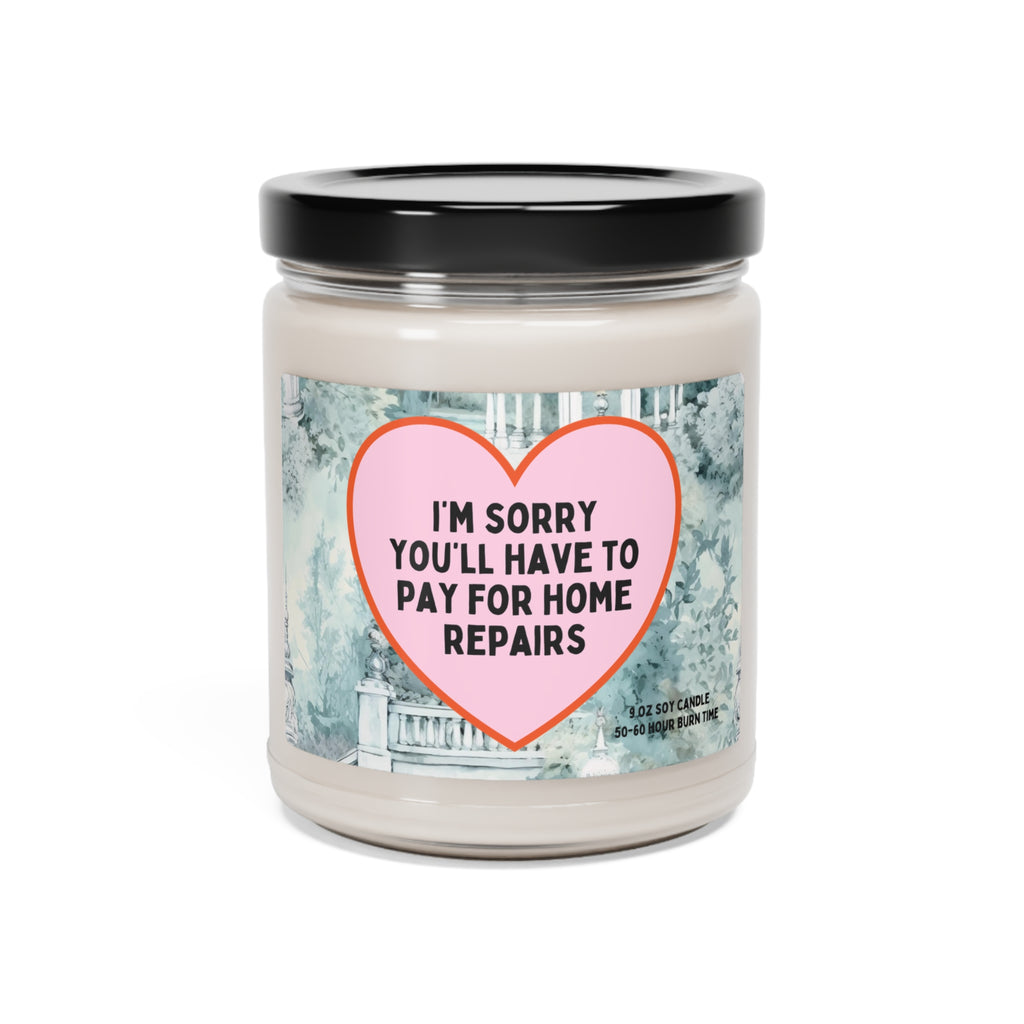 funny housewarming candle for new home owner