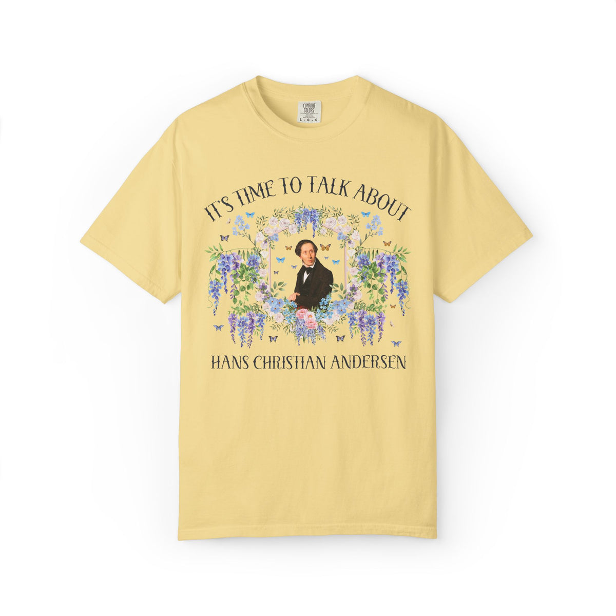 It's Time to Talk About Hans Christian Andersen European Folklore and Fairy Tale Bookish T-Shirt: Colorful Maximalist Book Lover Tee Shirt