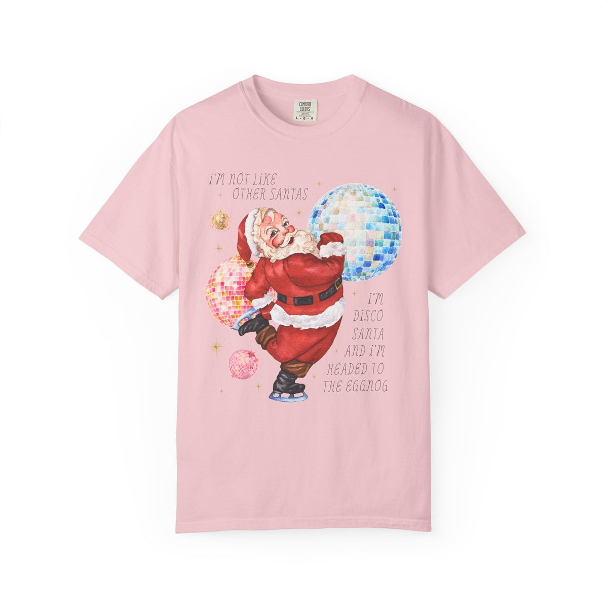 I'm Disco Santa and I'm Headed to the Eggnog: Funny Nostalgic Drinking Christmas T-Shirt for Dad or Grandpa