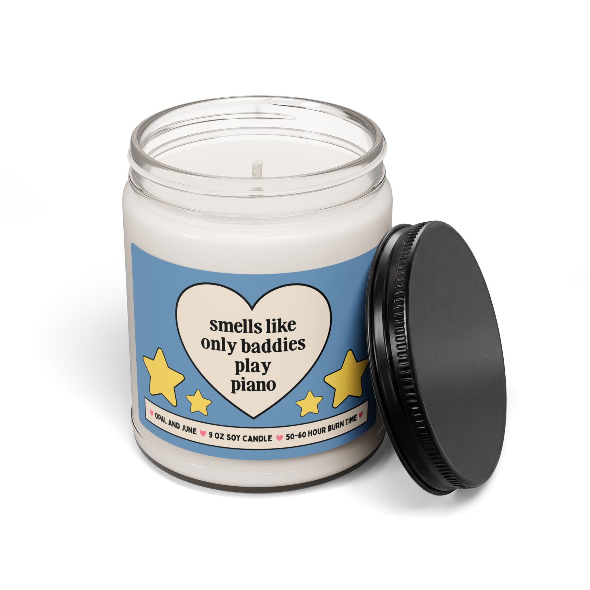 Piano Player Gift for Piano Student, Funny Piano Recital Gift for Daughter Who Plays Piano, Candle for Pianist, 9 Oz Soy Candle with Heart