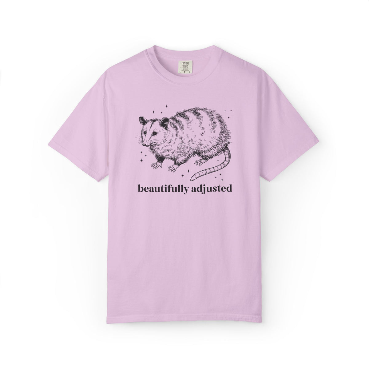 Beautifully Adjusted Animal Lover T-Shirt for Friend Who Loves Opossums or Possums, Silly Anxious Introvert Tee for Chronic Overthinker