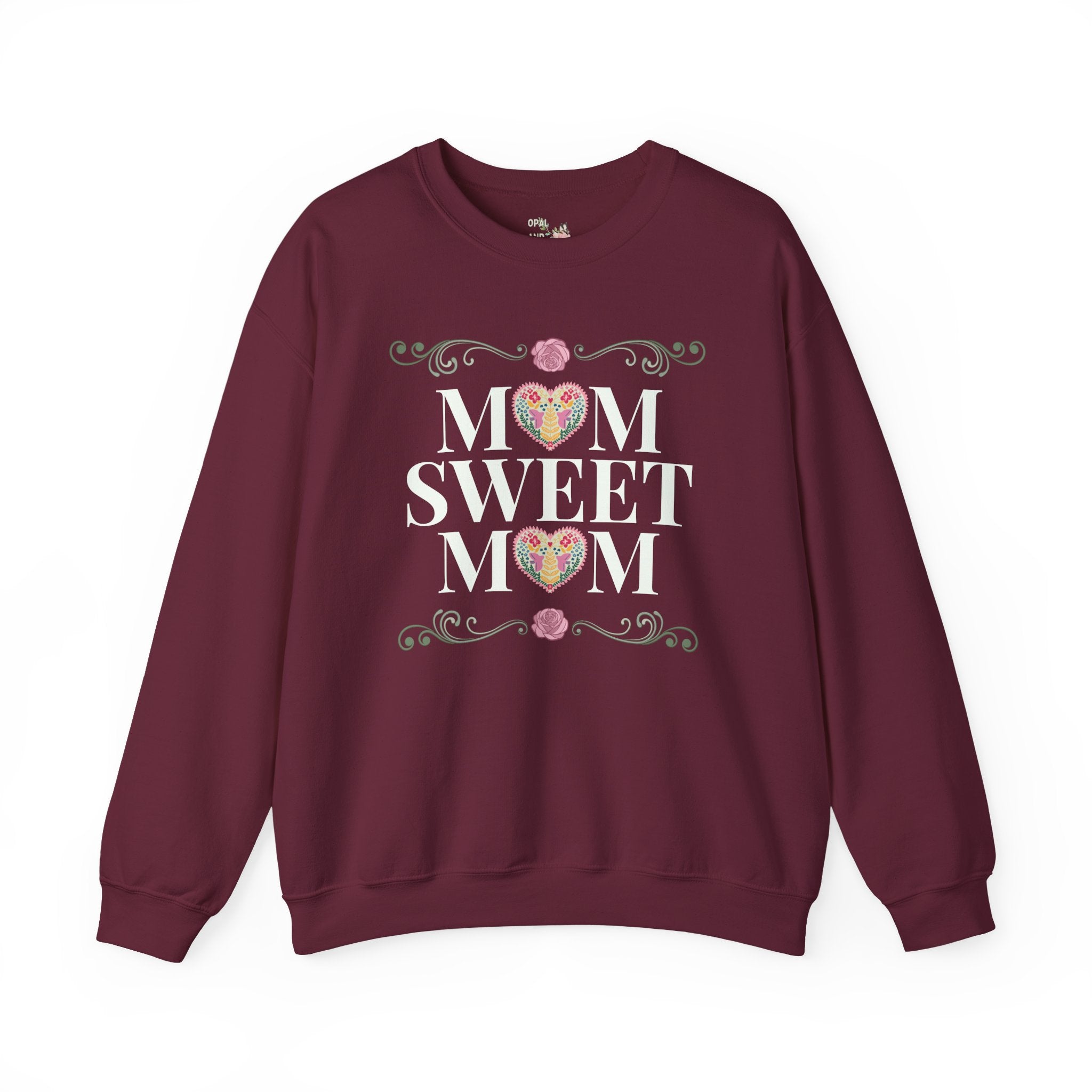 Mom Sweet Mom Sweatshirt for Mom of Twins or Mama of Teenagers, Cute Mother's Day Gift from Daughter or Son, Kitschy 90s Throwback Mama Crewneck