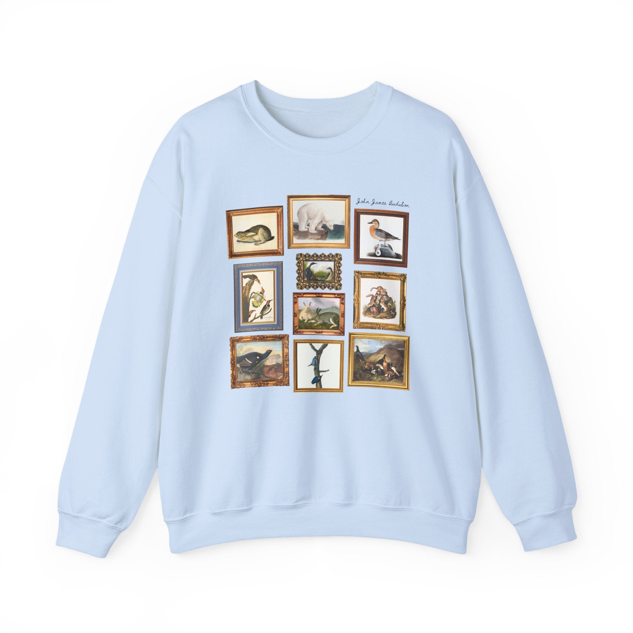 John James Audubon Famous Paintings Sweatshirt: French American Art History Crewneck for Science Teacher or Animal Lover, Orinthologist Gift