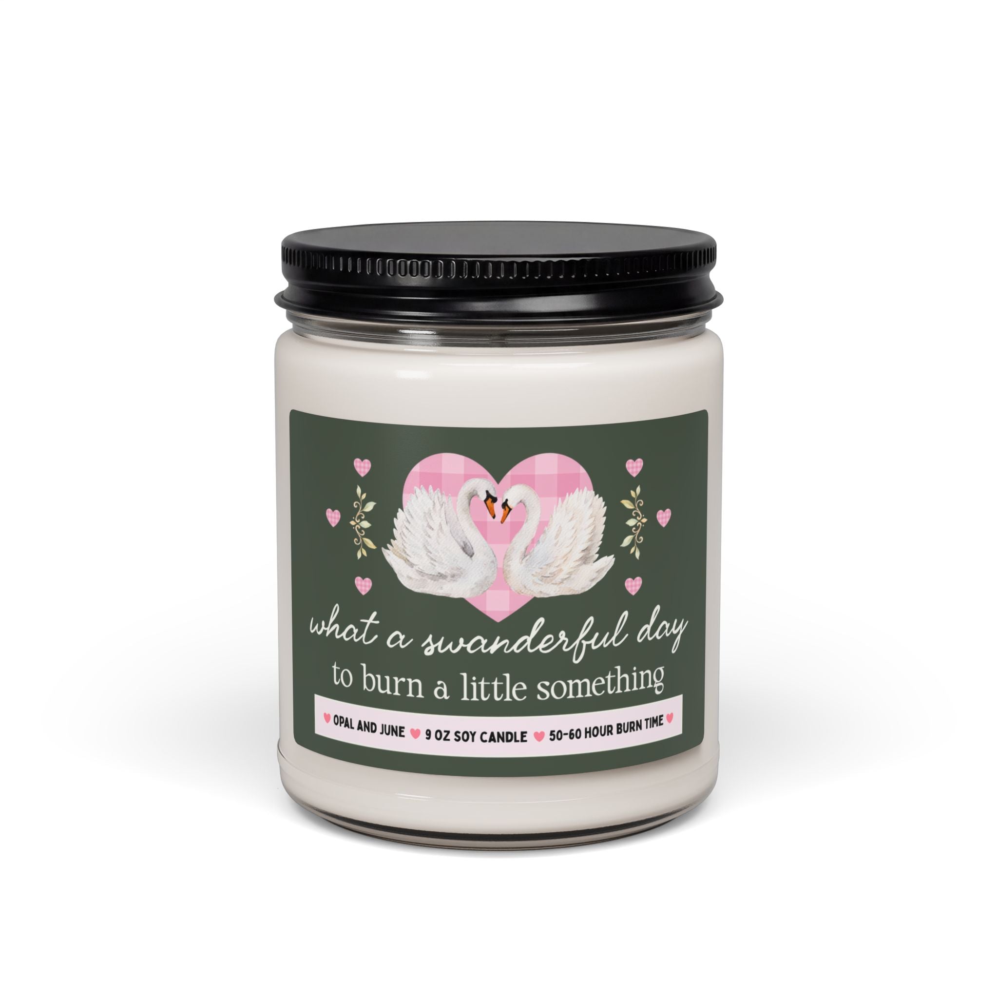 Funny Friend Gift for Birthday, Candle with Swans: What a Swanderful Day to Burn a Little Something, 9 Oz Candle Silly Rage Consumes Me Vibe