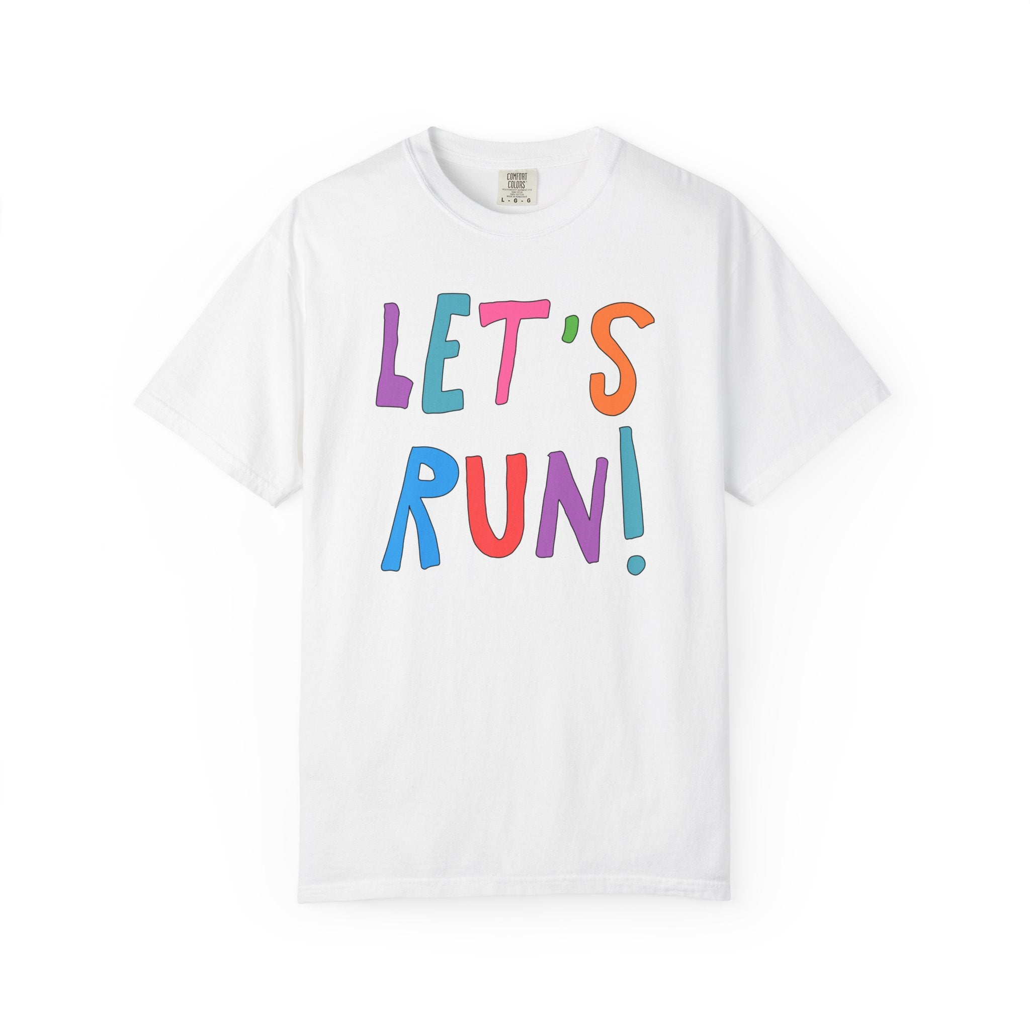 Cute Running Shirt for Dad Who Runs, T-Shirt for High School Student Who Runs Cross Country, Colorful Retro Aesthetic Tee for Runner