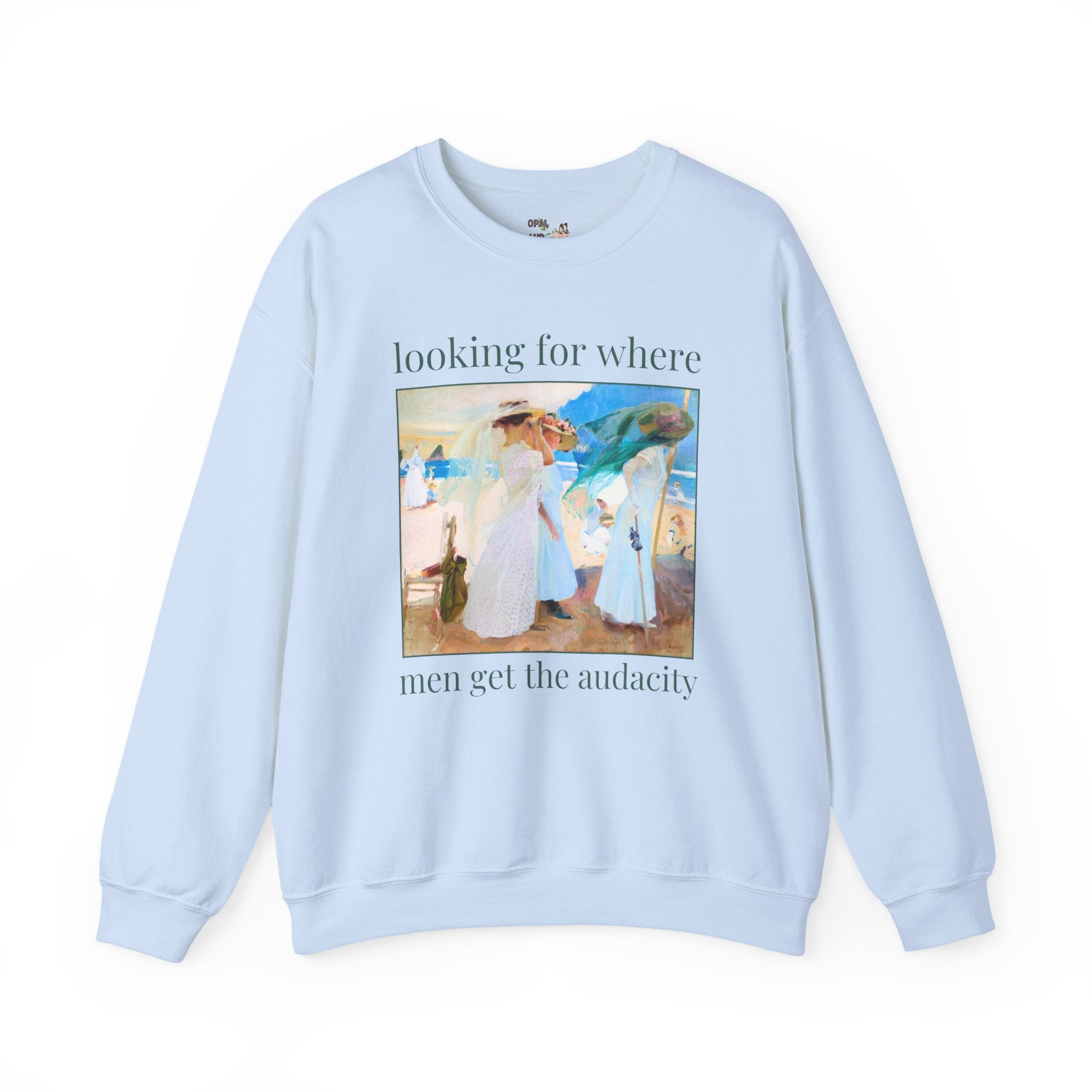 Looking for Where Men Get the Audacity Feminist Art History Lover Sweatshirt: 19th Century Impressionist Art Lover Gift, Women's Rights Gift