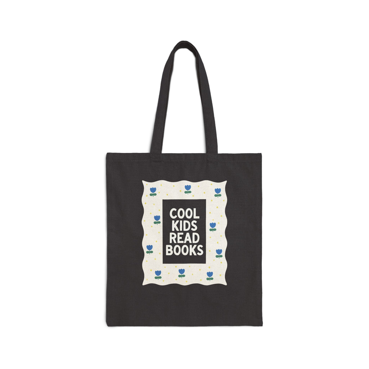 Cool Kids Read Books Maximalist Flower Tote Bag for School Librarian or Reading Teacher, Cute Bookish Tote for Reader or New Teacher