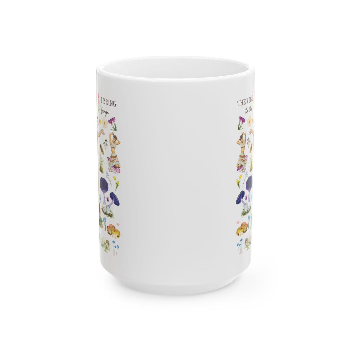 The Vibe I Bring to the Fungi Art History T-Shirt, Funny Goblincore Coffee Mug for Mycologist or Friend Who Loves Mushroom Illustrations, Evelyn de Morgan