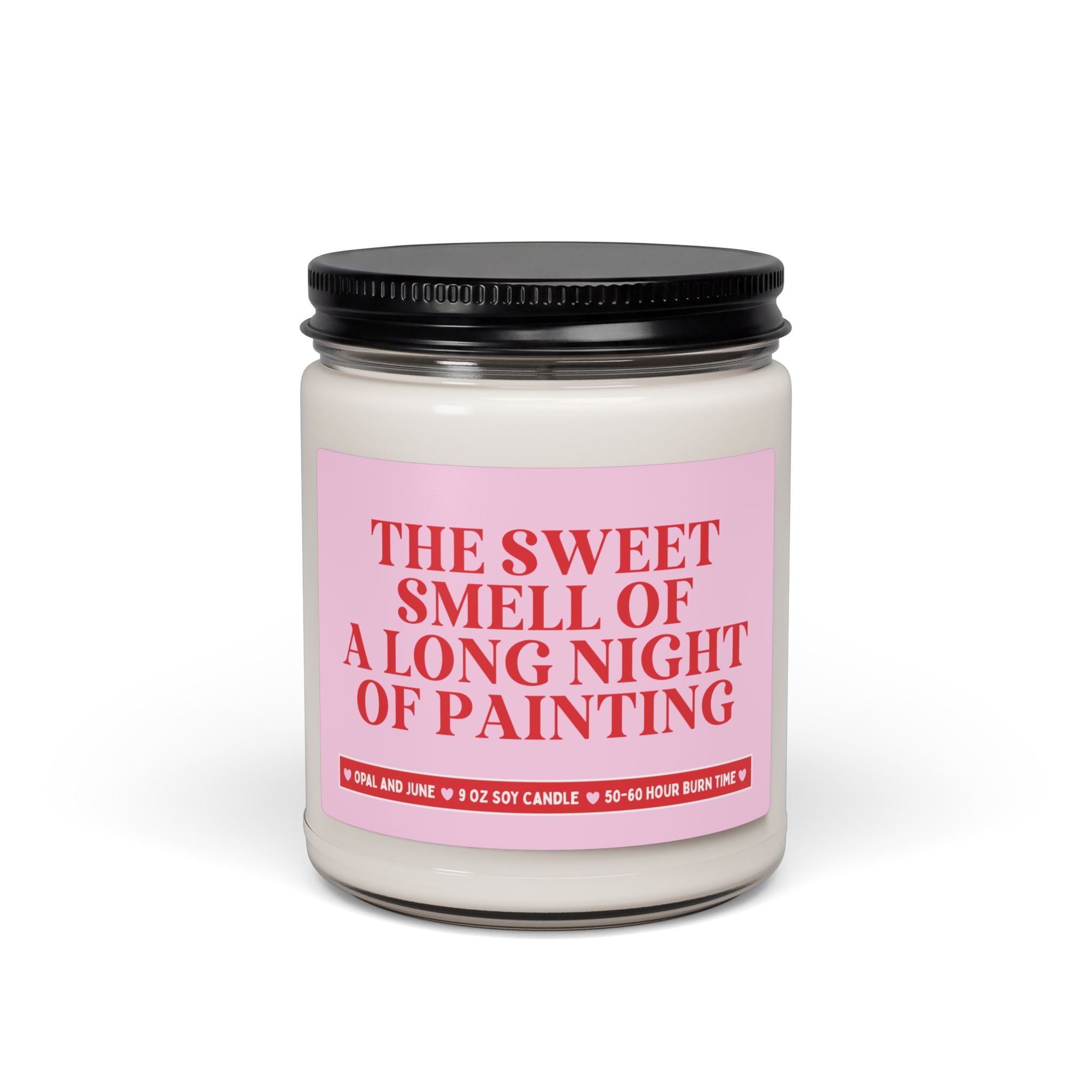 Painting Gift for Watercolor Artist Who Loves Painting at Night: The Sweet Smell of a Long Night of Painting, 9 Oz Soy Candle for Painter