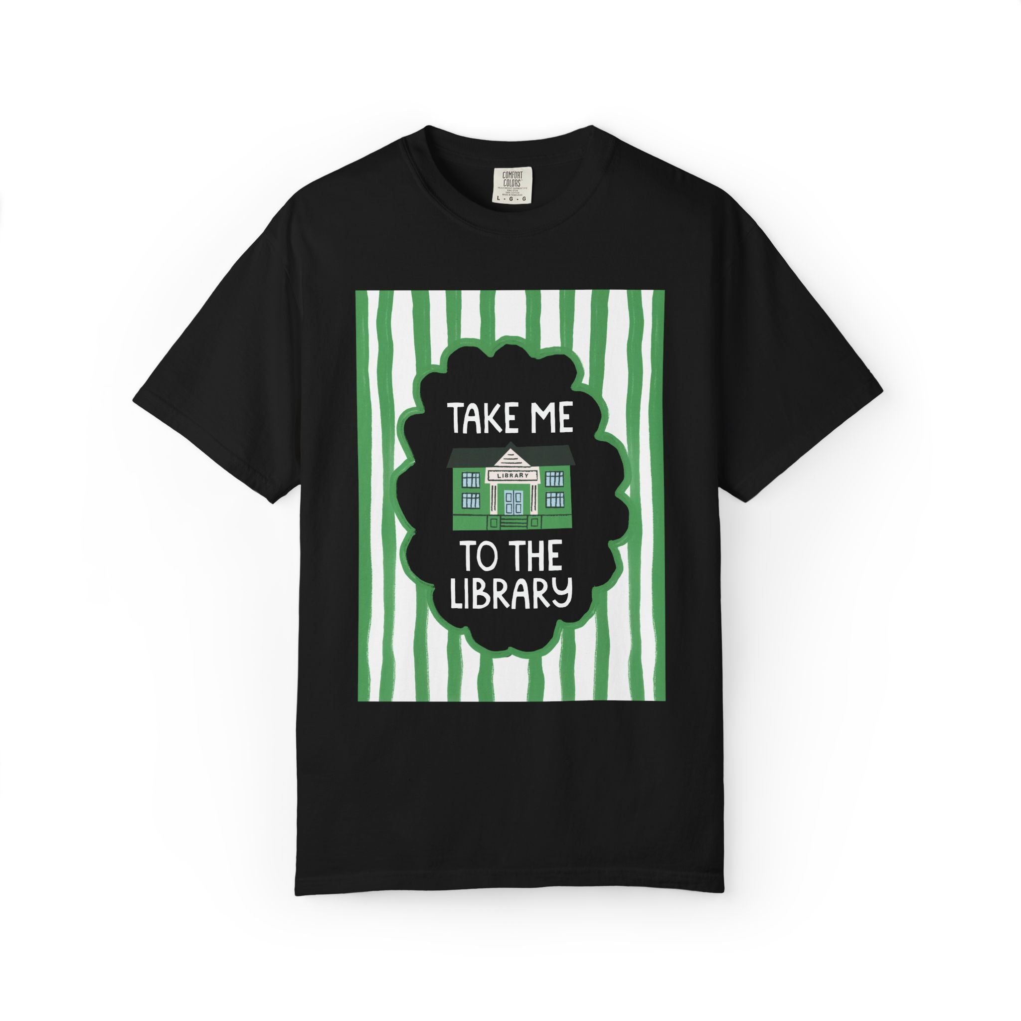Bookish Librarian Tee Shirt for Bookworm or Romance Reader: Take Me To the Library, Silly Reading Teacher T-Shirt for Friend Who Loves Books