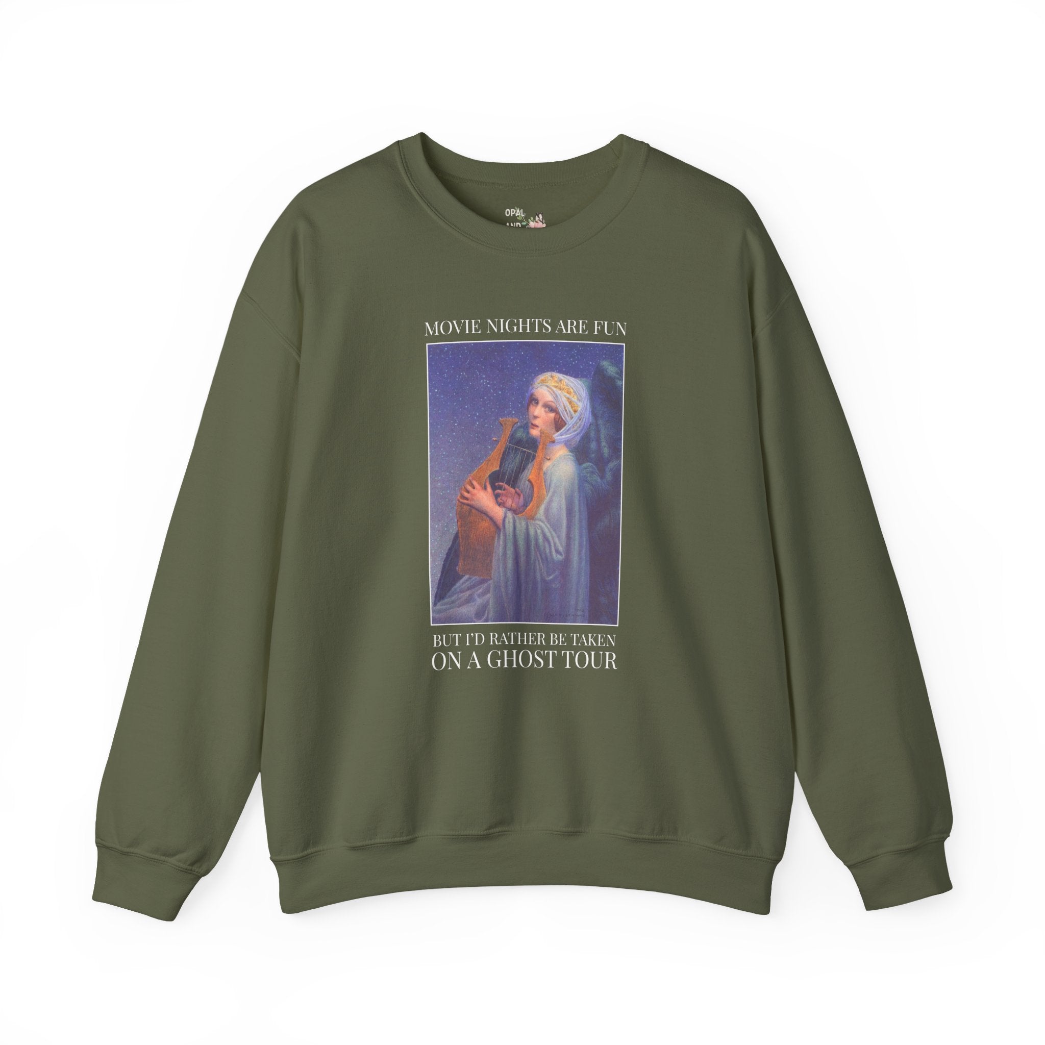 Spooky Season Art History Buff Sweatshirt for Friend Who Loves Ghost Tours, Spooky History Lover Gift, Colorful Halloween Ghost Lover Crewneck