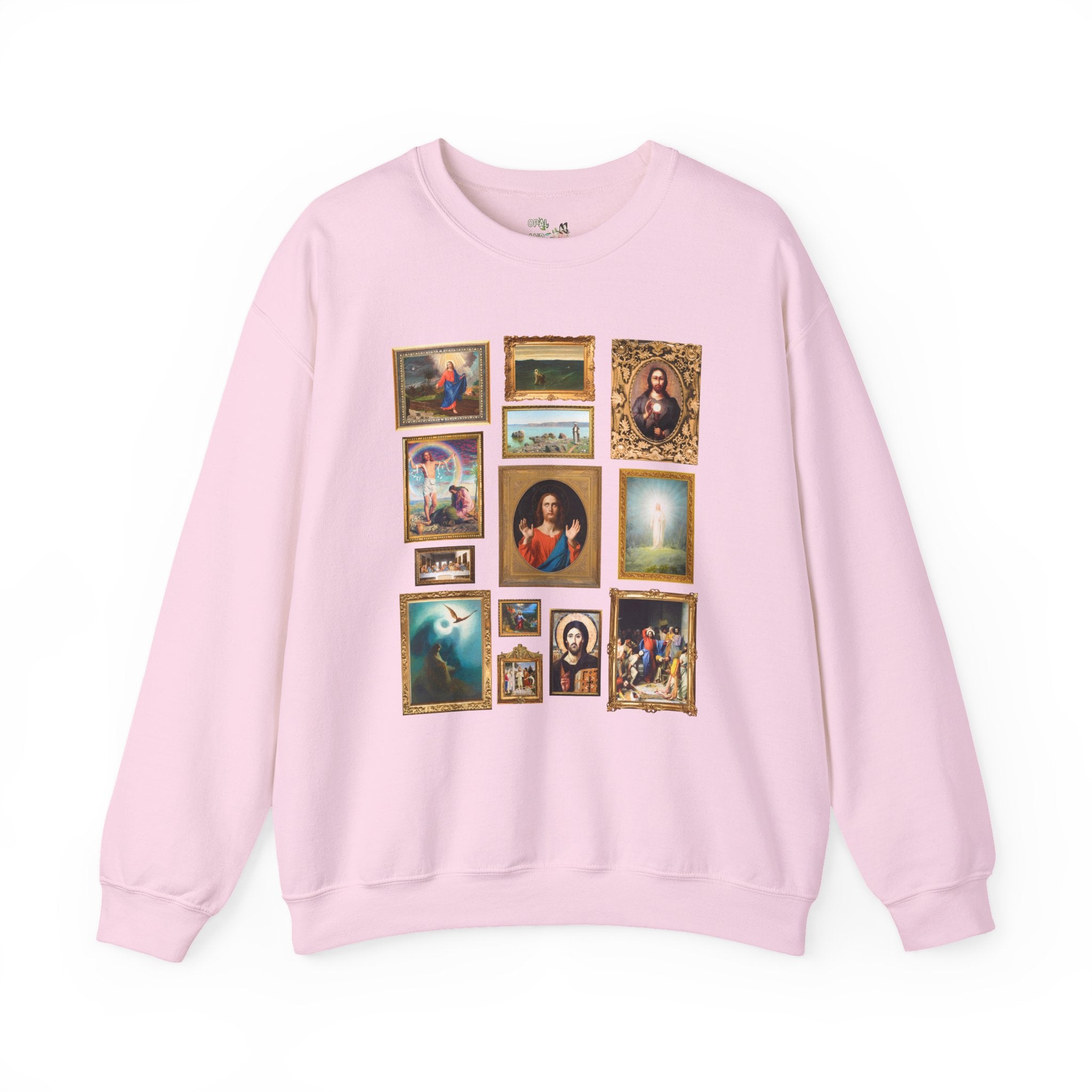 Jesus Art History Sweatshirt with Famous Paintings of Christ, 19th Century Art History, Ancient Art History Lover, Christian Museum Lover Crewneck