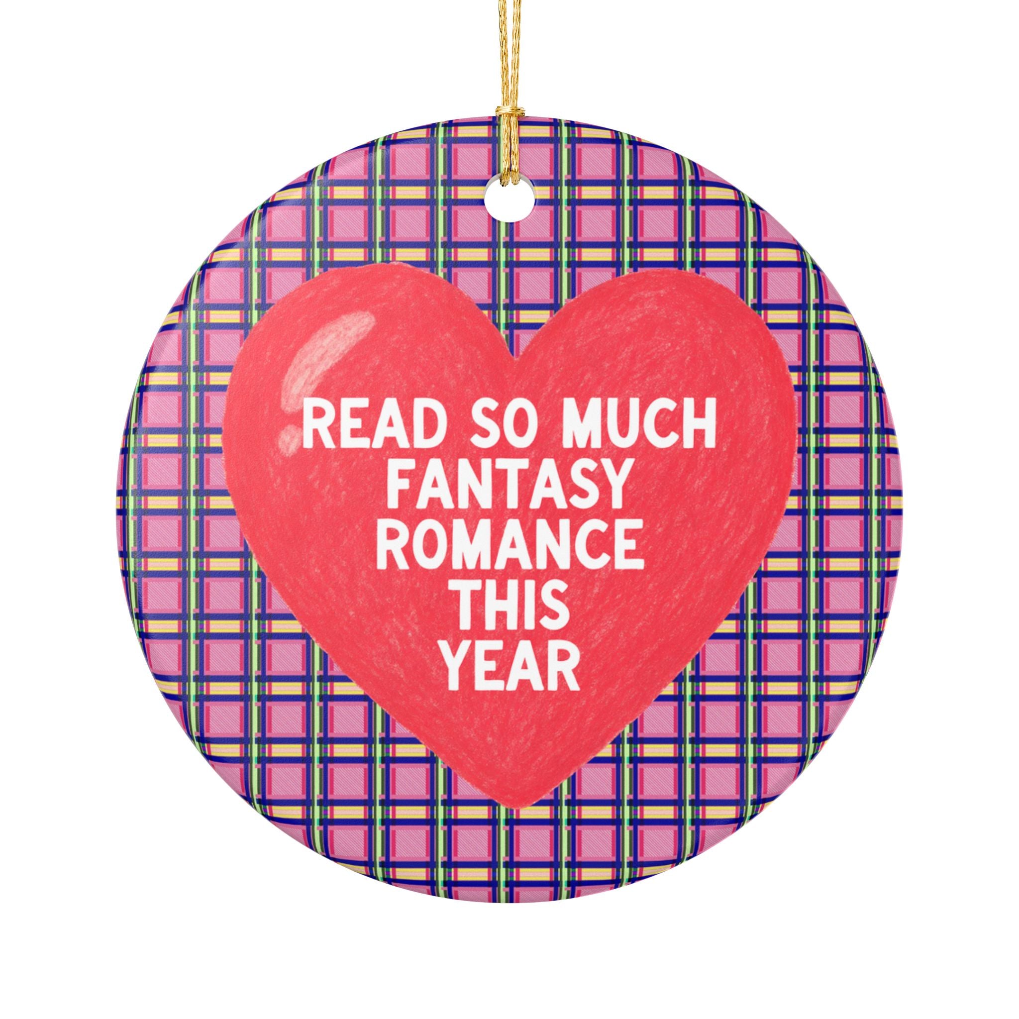 Fantasy Romance Reader Nostalgic Holiday Ornament for Book Lover or Fantasy Bookworm: Read So Much Fantasy Romance This Year
