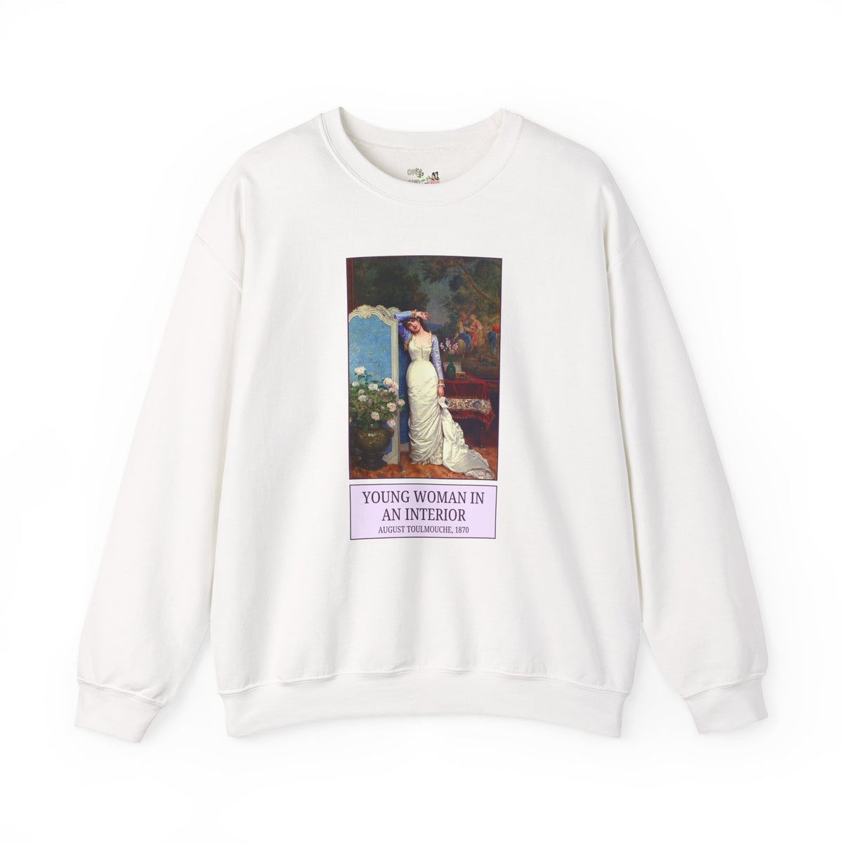 Young Woman in an Interior by Auguste Toulmouche Art History Buff Sweatshirt: 19th Century Art History Museum Lover Gift, Victorian Era