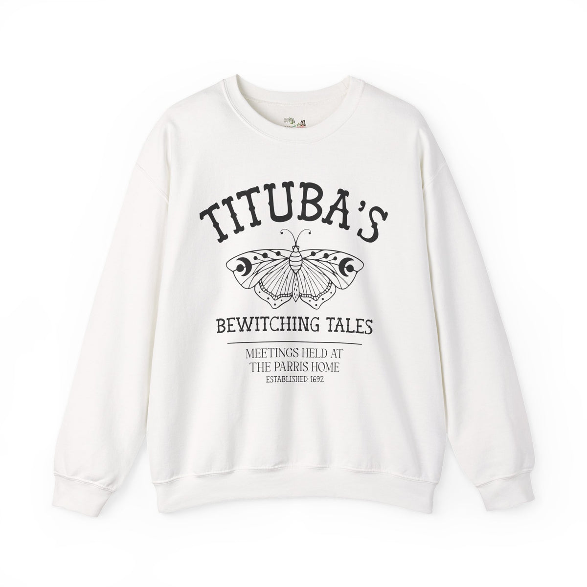 Tituba's Bewitching Tales Sweatshirt for Salem Witch Trial Historian, Spooky History Buff Gift, Women's History, Massachusetts History Crewneck