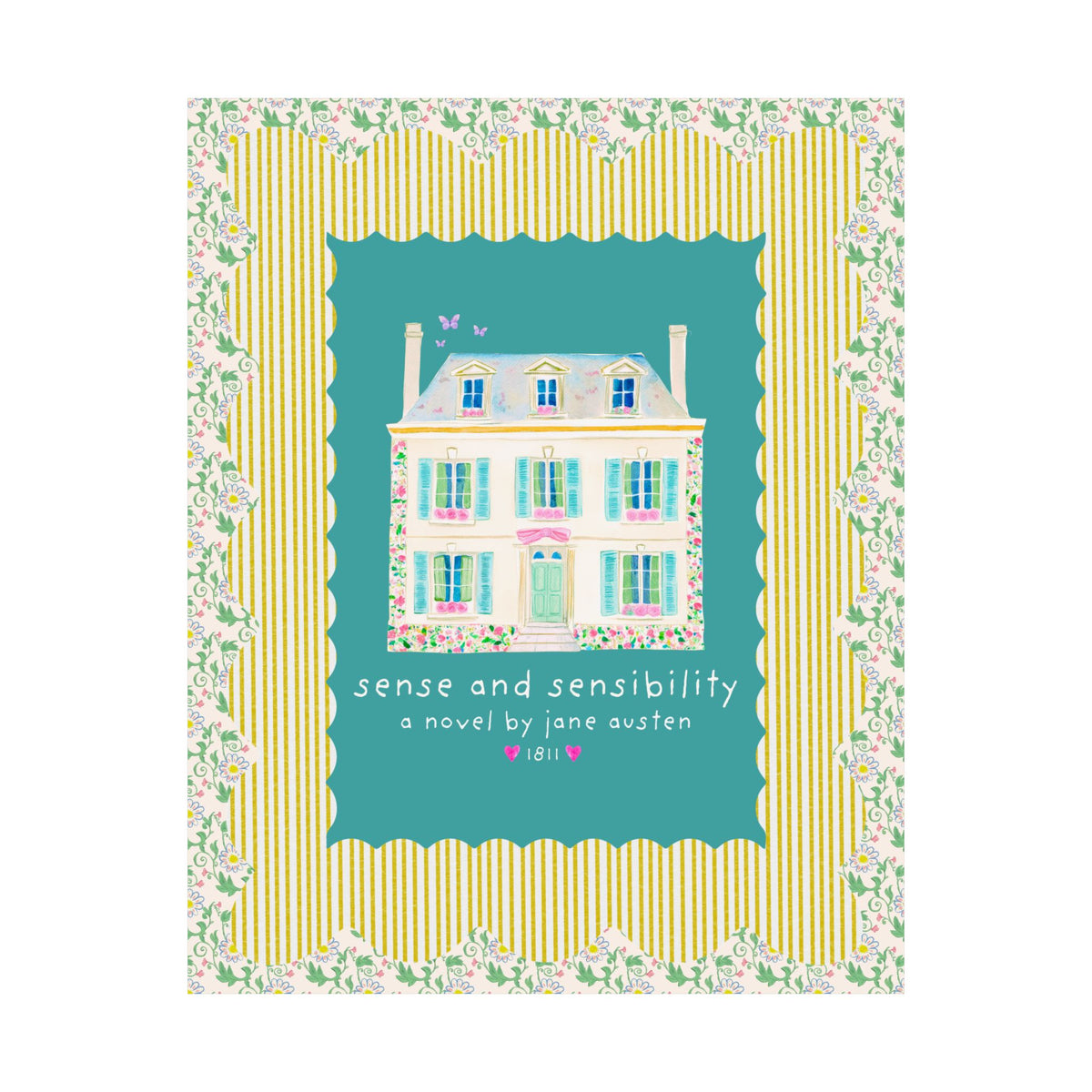 Sense and Sensibility: A Novel by Jane Austen Bookish Poster Print, Classic Literature Bookworm, Regency Era Historical Fiction, Dashwood Sisters