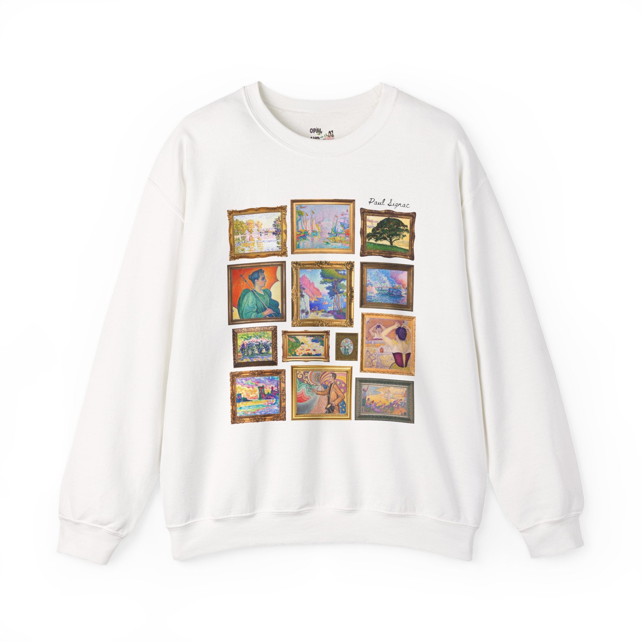 Paul Signac French Art History Sweatshirt for European Art History Buff, Post Impressionist Art Movement, Pointillism Early 1900s Art Crewneck