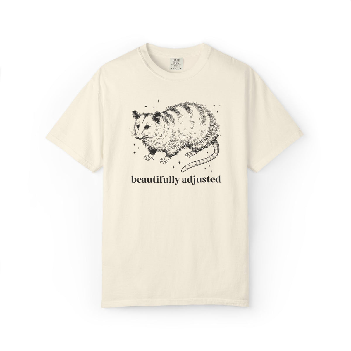 Beautifully Adjusted Animal Lover T-Shirt for Friend Who Loves Opossums or Possums, Silly Anxious Introvert Tee for Chronic Overthinker