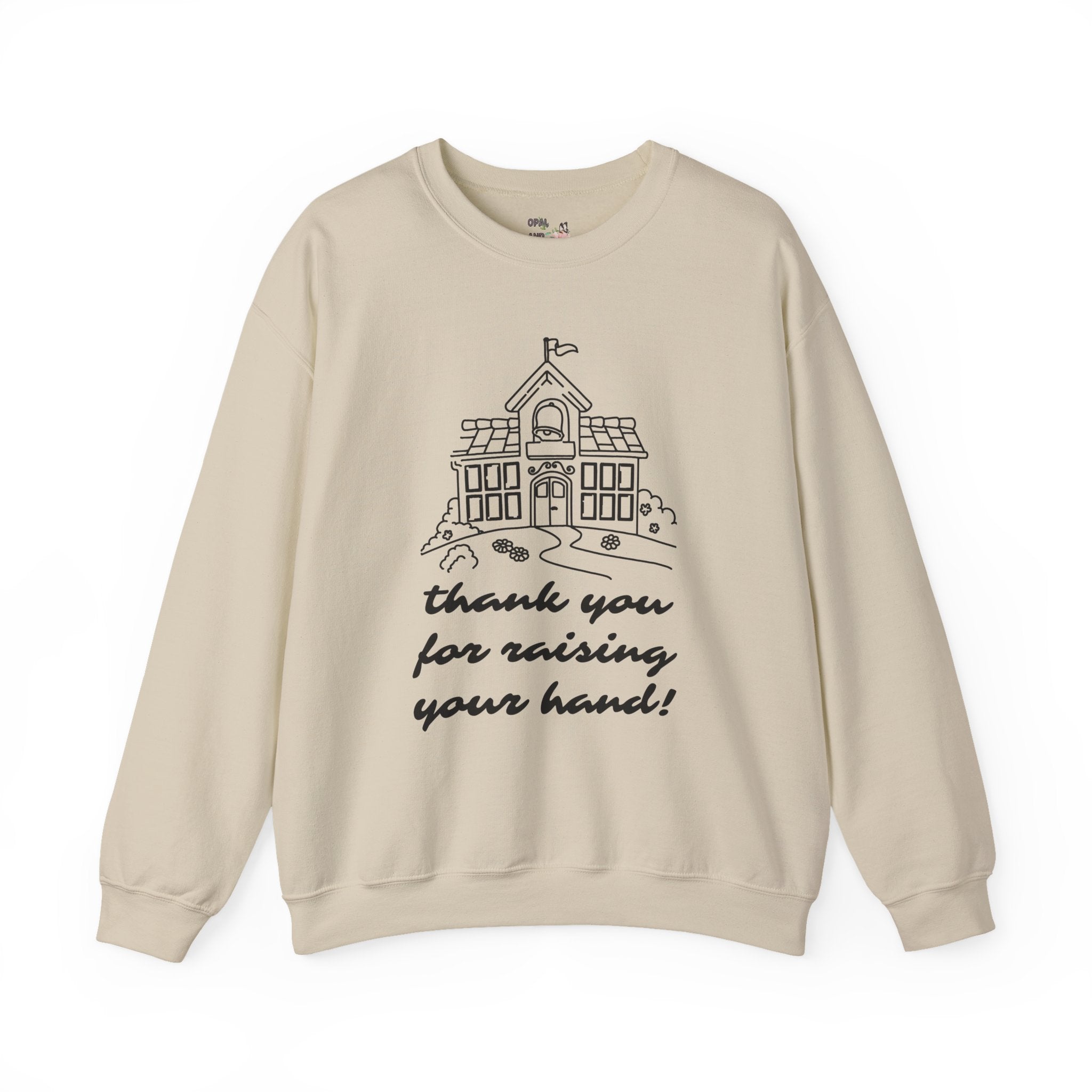 Thank You for Raising Your Hand Matching Teacher Team Sweatshirt for Back to School, Cute Nostalgic Kitschy High School Teacher Team Crewneck