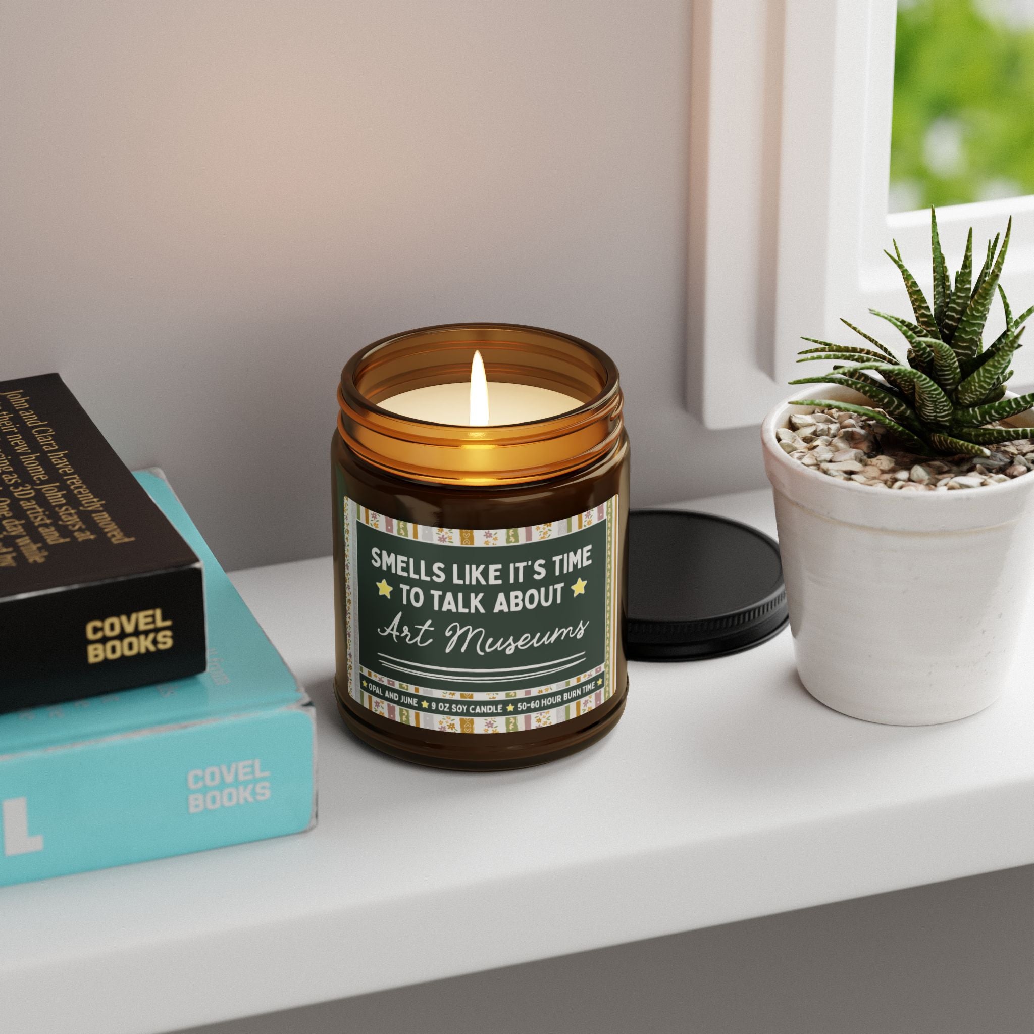 Smells Like it's Time to Talk About Art Museums: 9 Oz Soy Candle for Art Lover, Cute Art Museum Lover Birthday Gift, Art Historian Candle